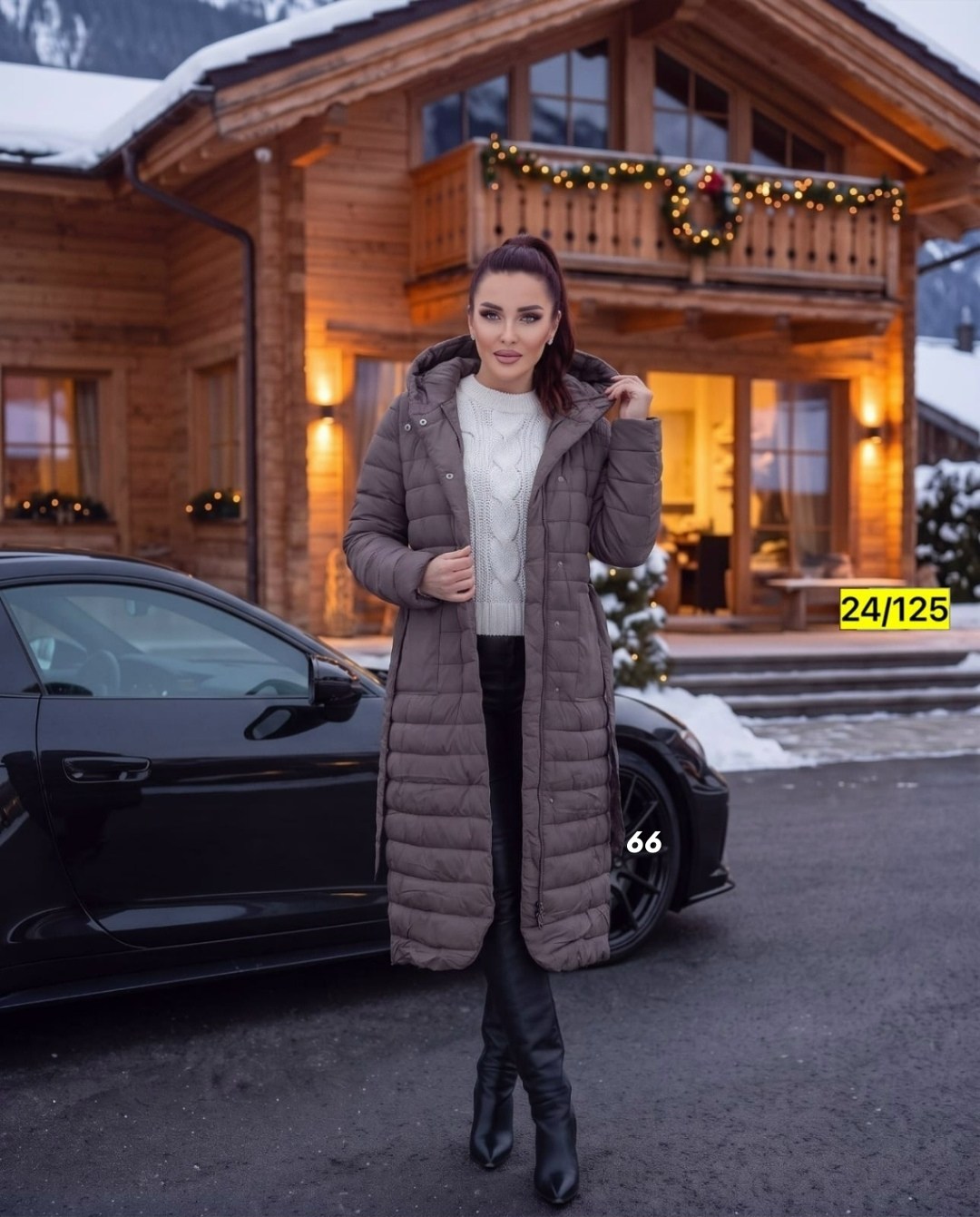 пальто длинное стеганое с поясом капюшоном twin tip,стеганое пальто,зимние куртки женские,пуховик пальто,куртка женская