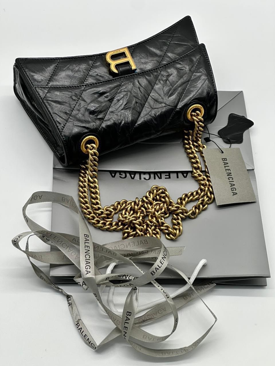 стеганая сумка balenciaga crush черный,сумка balenciaga,balenciaga сумка на плечо,баленсиага краш сумка,сумка женская balenciaga