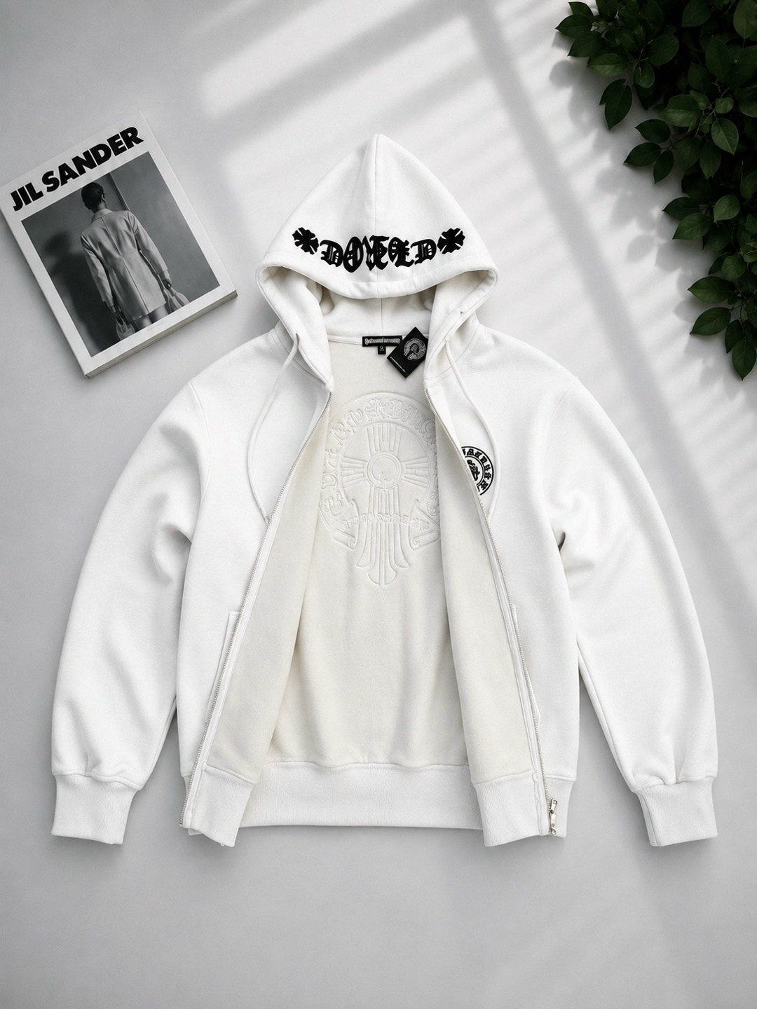 толстовка с замком и капюшоном chrome hearts,толстовка,толстовка с капюшоном,толстовка мужской,зип худи кофта chrome hearts серая