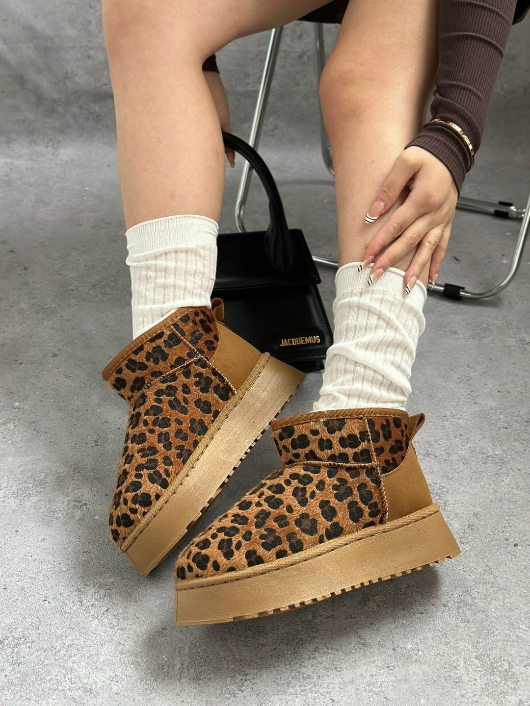 леопардовые угги женские короткие shoe world 264220472,леопардовые угги,угги женские,угги леопардовые на платформе,ботинки с леопардовым принтом