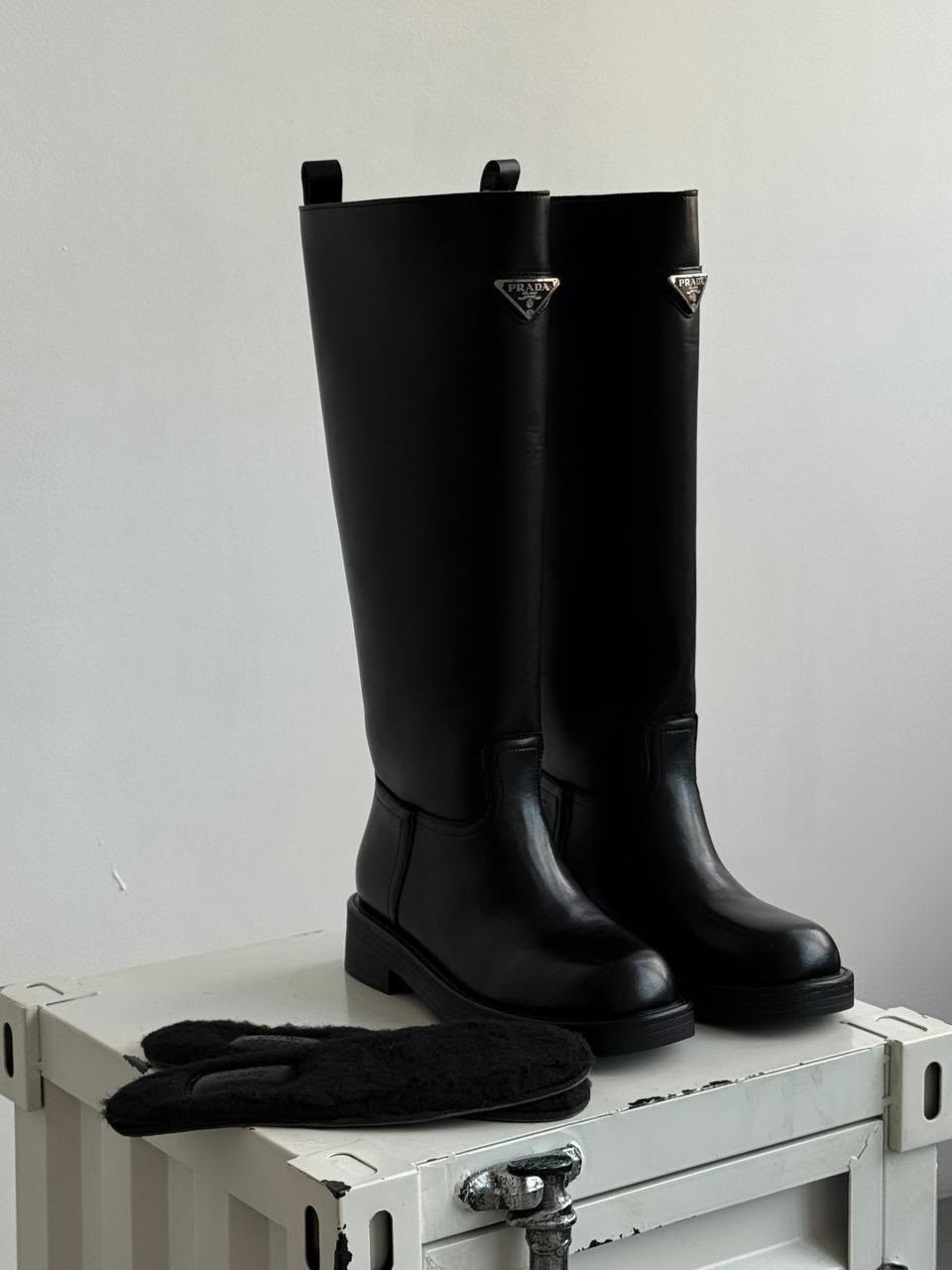 сапоги prada,сапоги прада,женские сапоги,высокие сапоги,