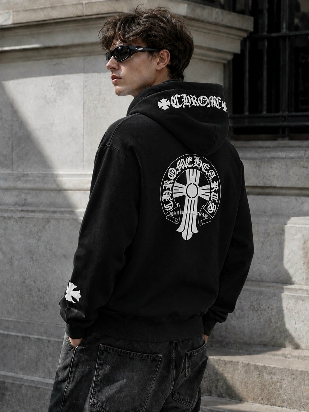 толстовка,толстовки худи,толстовка с капюшоном,мужская толстовка,chrome hearts hoodie xxl
