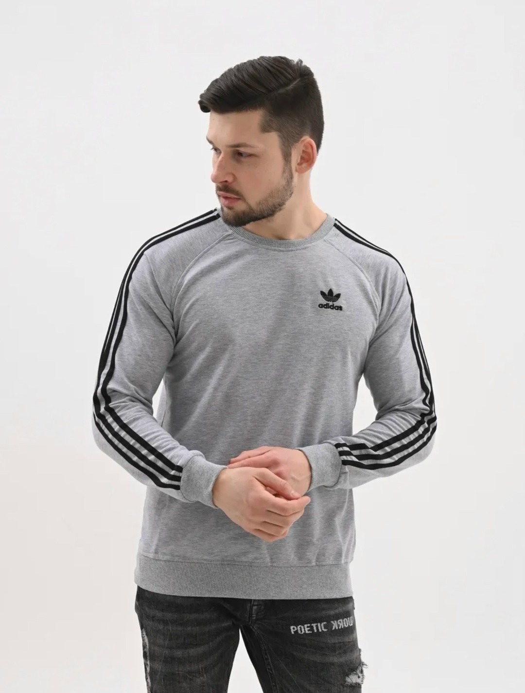 черный свитшот с тремя полосками adidas originals,свитшот адидас мужской черный,адидас свитшот,свитшот adidas,лонгслив адидас мужские черный