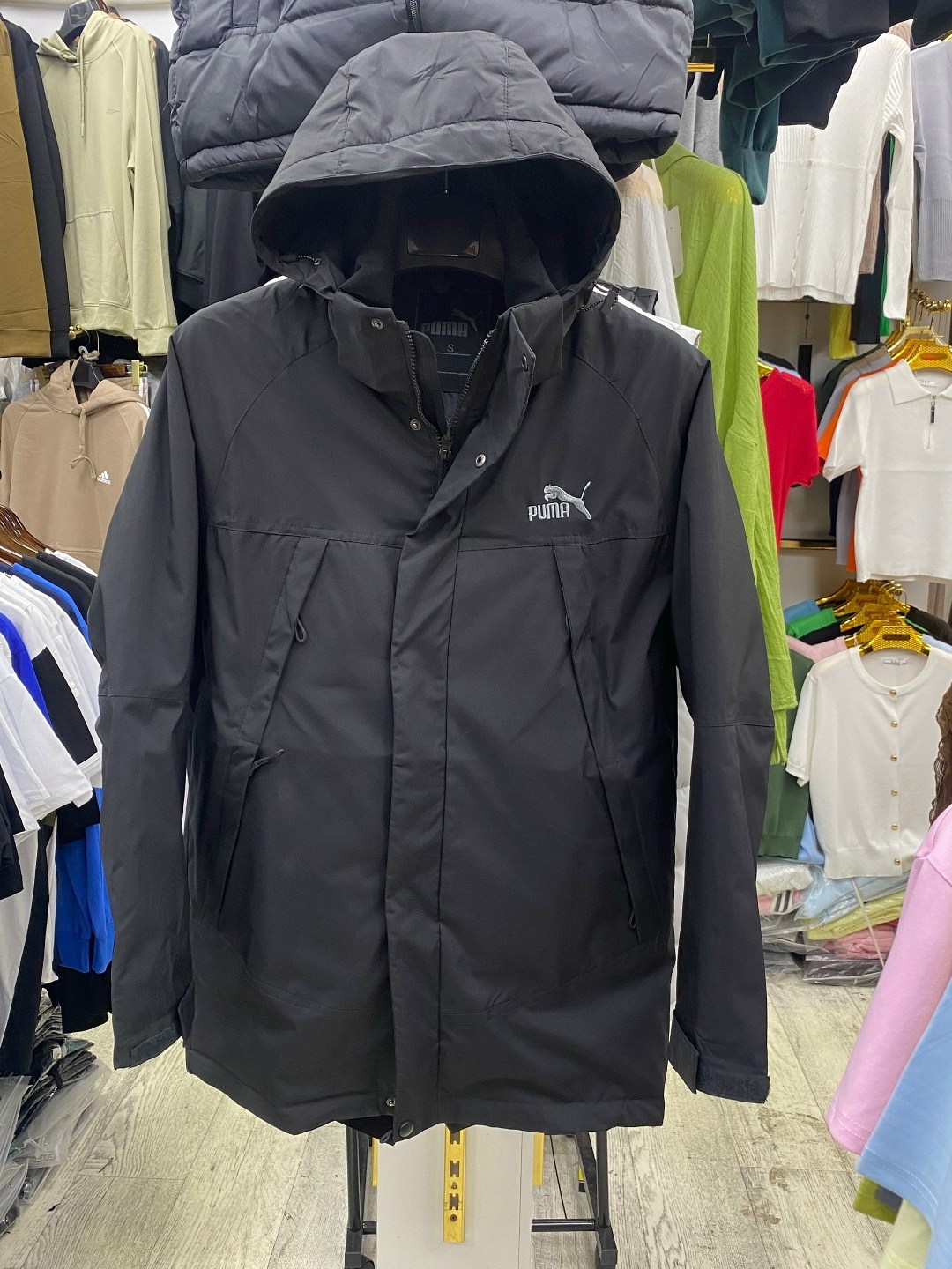 куртка puma,куртка puma мужская зимняя,мужская куртка puma protective hooded down coat puma black s,мужская куртка puma,пуховик мужской puma