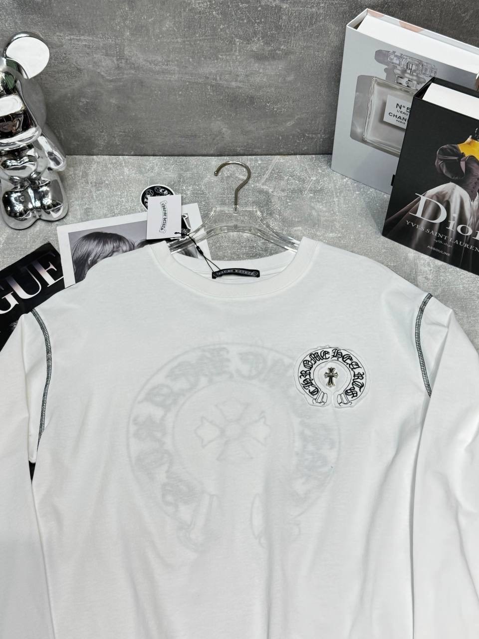 chrome hearts лонгслив,свитшот мужская,лонгслив белый,белая кофта мужская,мужской футболки