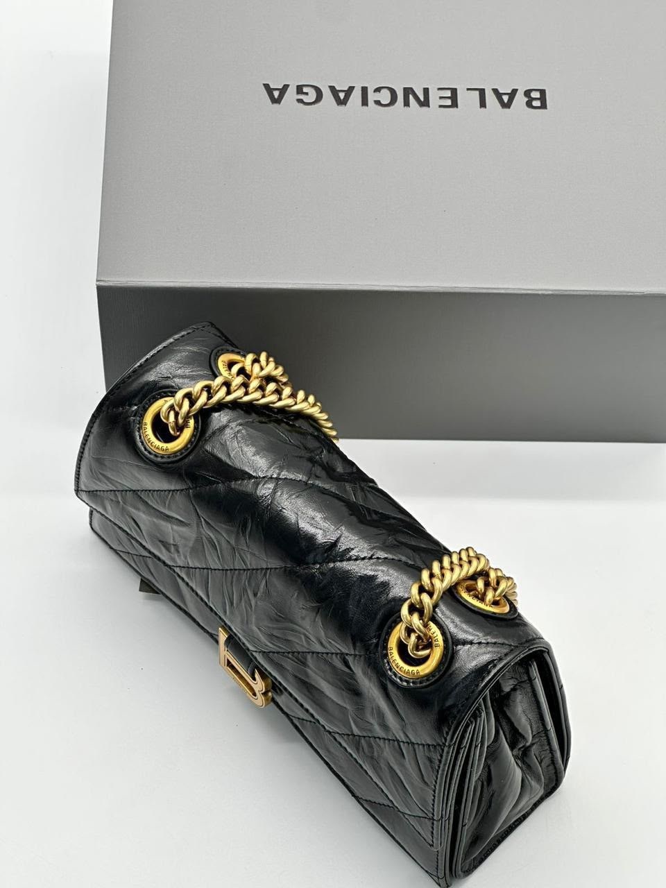 стеганая сумка balenciaga crush черный,сумка balenciaga,balenciaga сумка на плечо,баленсиага краш сумка,сумка женская balenciaga