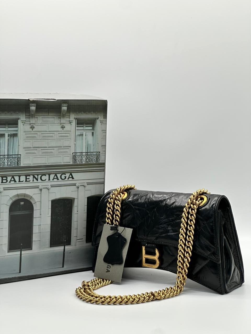 стеганая сумка balenciaga crush черный,сумка balenciaga,balenciaga сумка на плечо,баленсиага краш сумка,сумка женская balenciaga