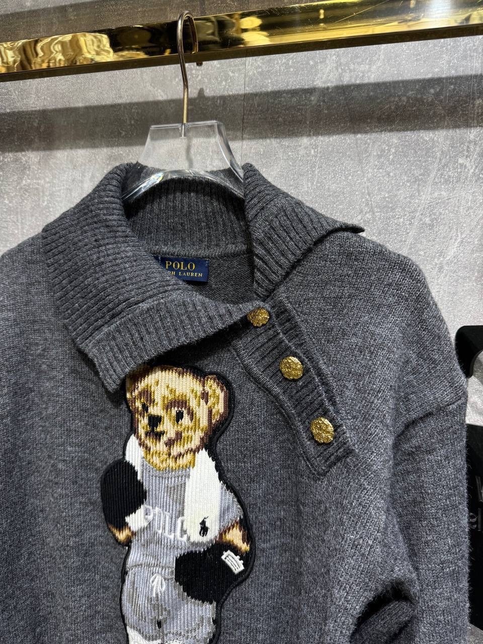 джемпер polo ralph lauren,свитер ralph lauren,свитер с мишкой,свитер с вышивкой,вязаные свитера
