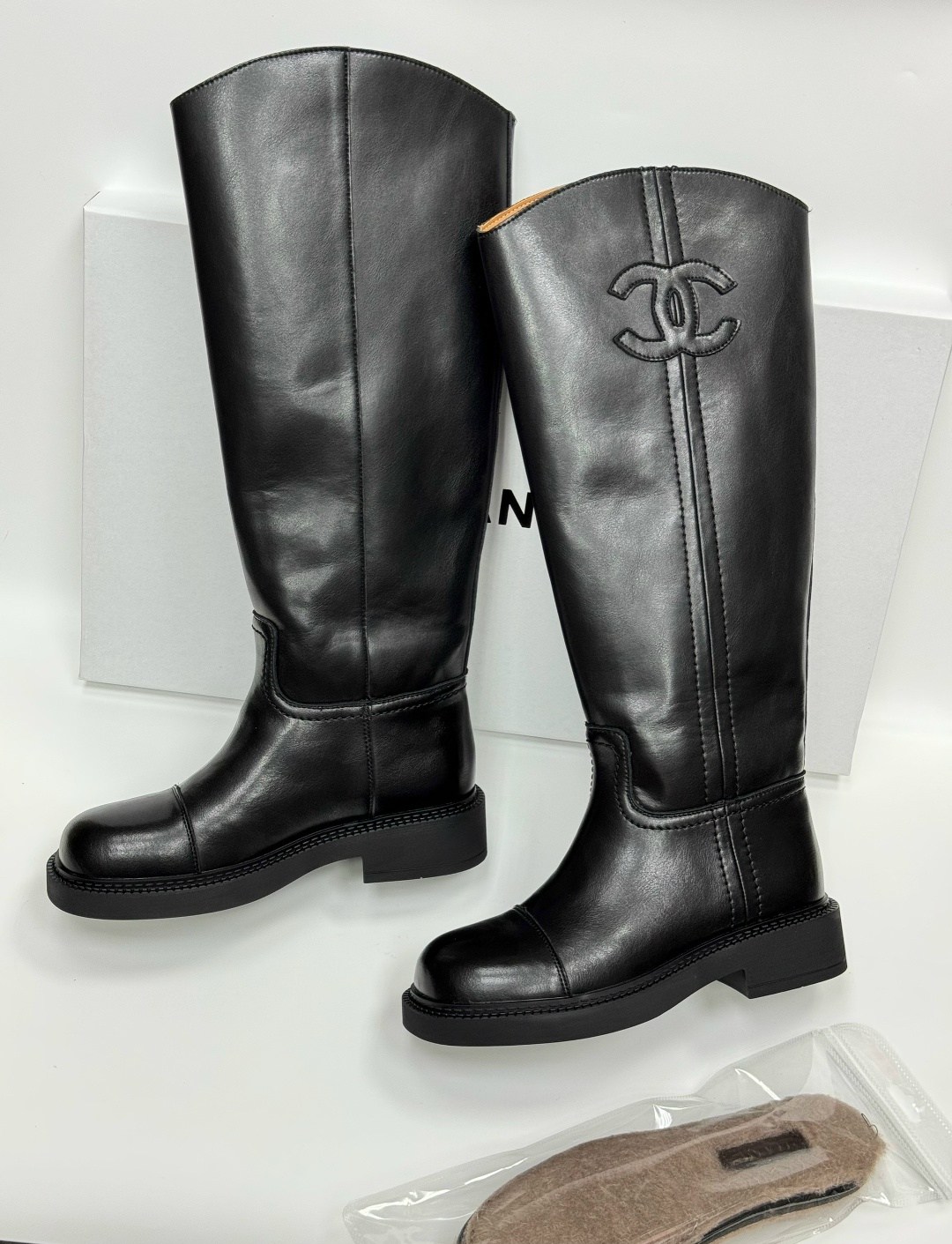 сапоги chanel,сапоги шанель,сапоги,женские сапоги,женские кожаные сапоги chanel premium black