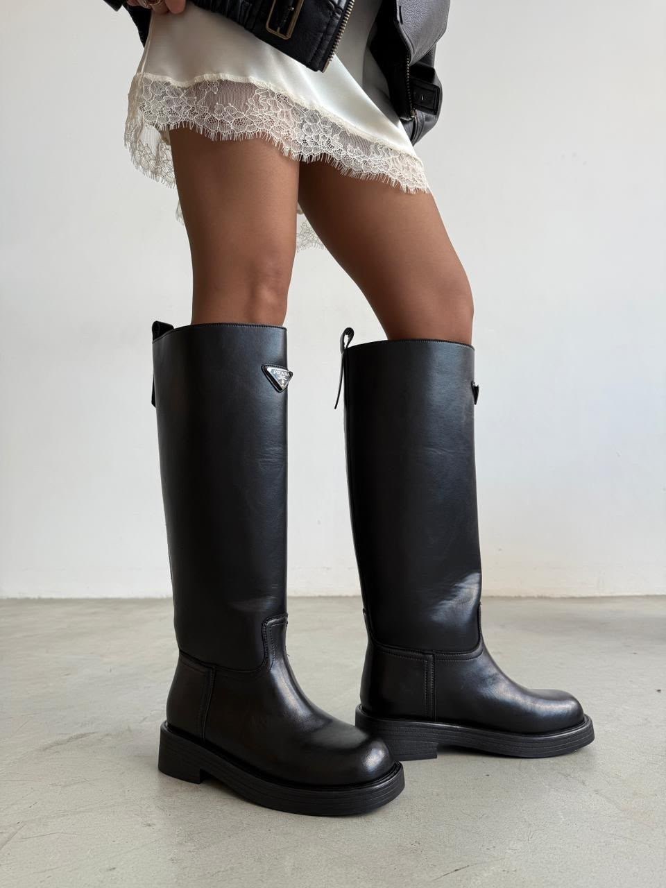 сапоги prada,сапоги прада,женские сапоги,высокие сапоги,