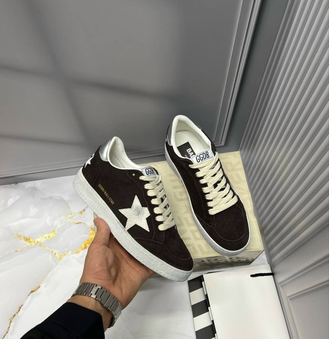 ,кроссовки golden goose,кроссовки bape,коричневые кроссовки ball star golden goose anthracite silver,кеды golden goose