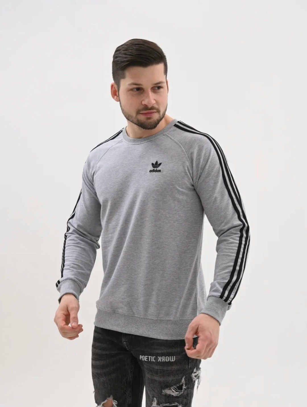 черный свитшот с тремя полосками adidas originals,свитшот адидас мужской черный,адидас свитшот,свитшот adidas,лонгслив адидас мужские черный