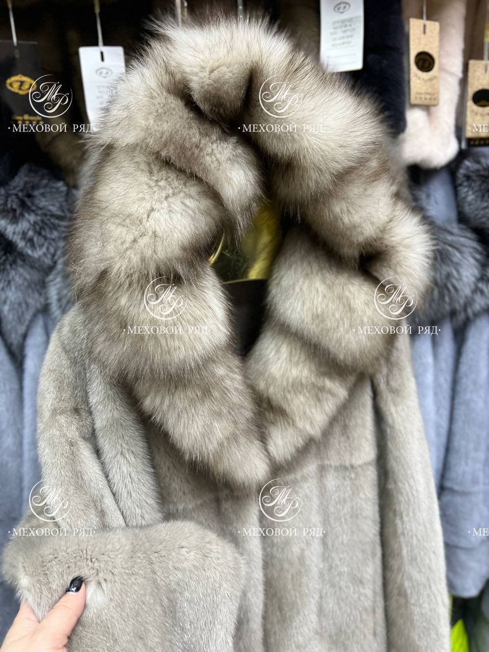шуба норковая nafa с капюшоном из соболя,шуба норковая,шуба норковая с капюшоном,шуба норка,шуба