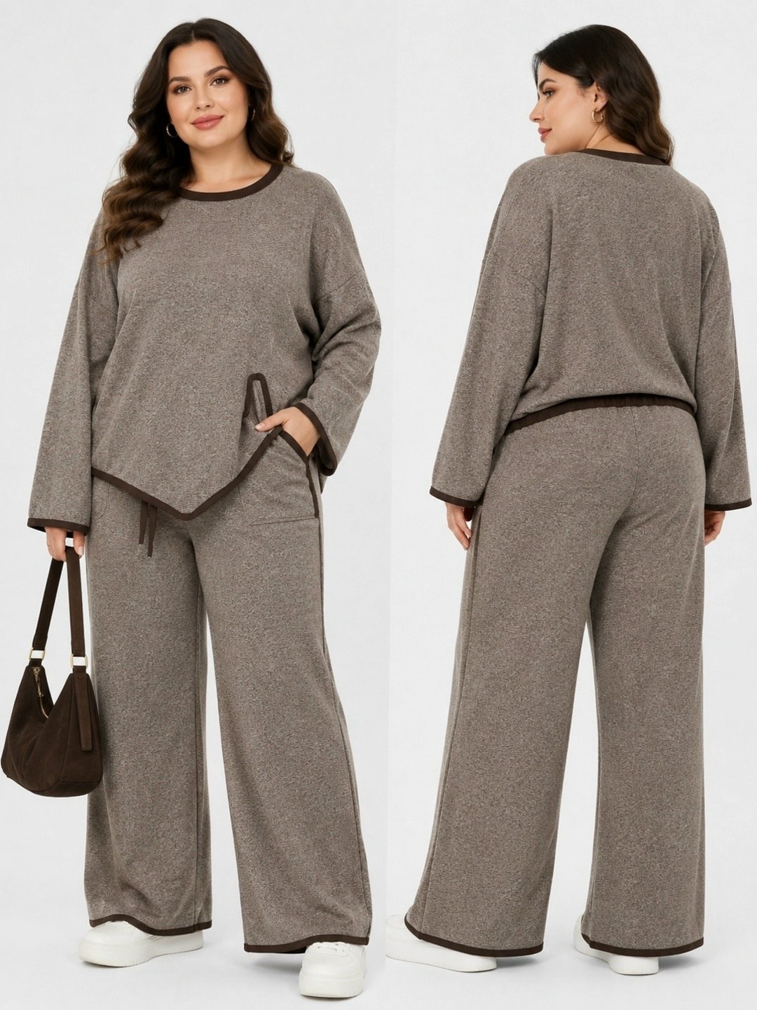 трикотажный костюм,костюм женский,трикотажные костюмы женские,серый брючный костюм,трикотажный брючный костюм женский