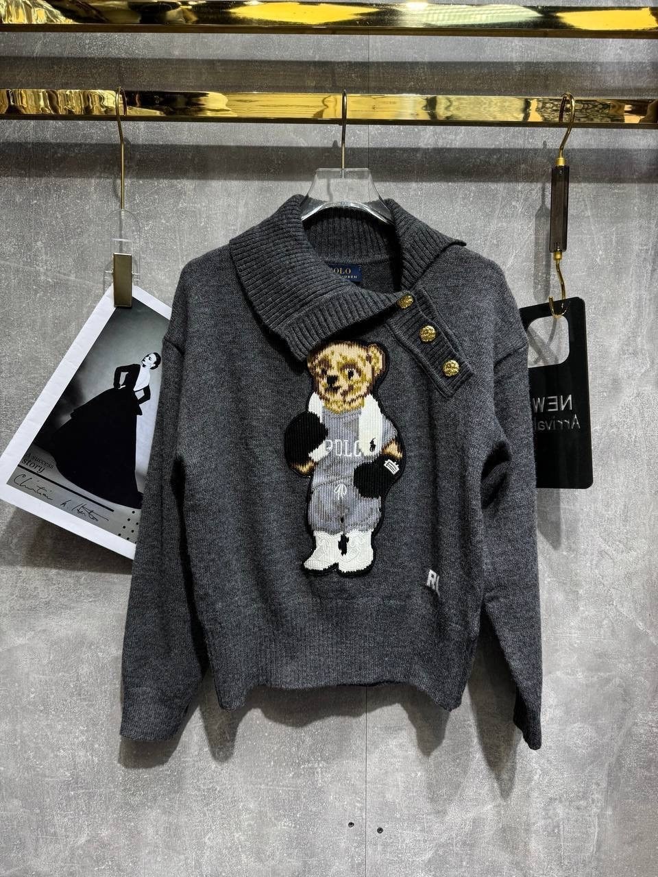 джемпер polo ralph lauren,свитер ralph lauren,свитер с мишкой,свитер с вышивкой,вязаные свитера