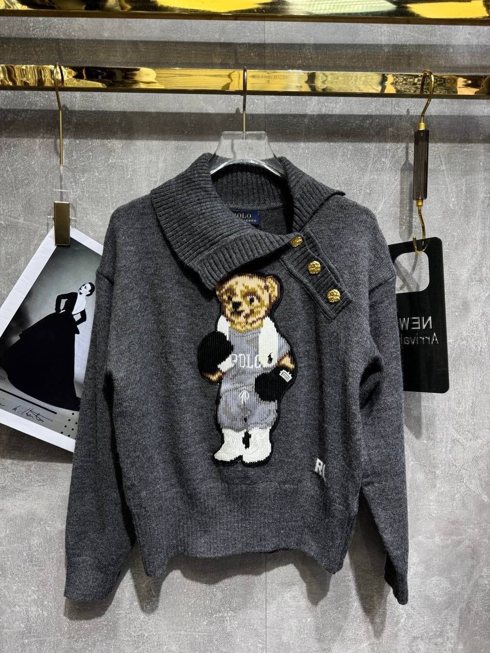 джемпер polo ralph lauren,свитер ralph lauren,свитер с мишкой,свитер с вышивкой,вязаные свитера