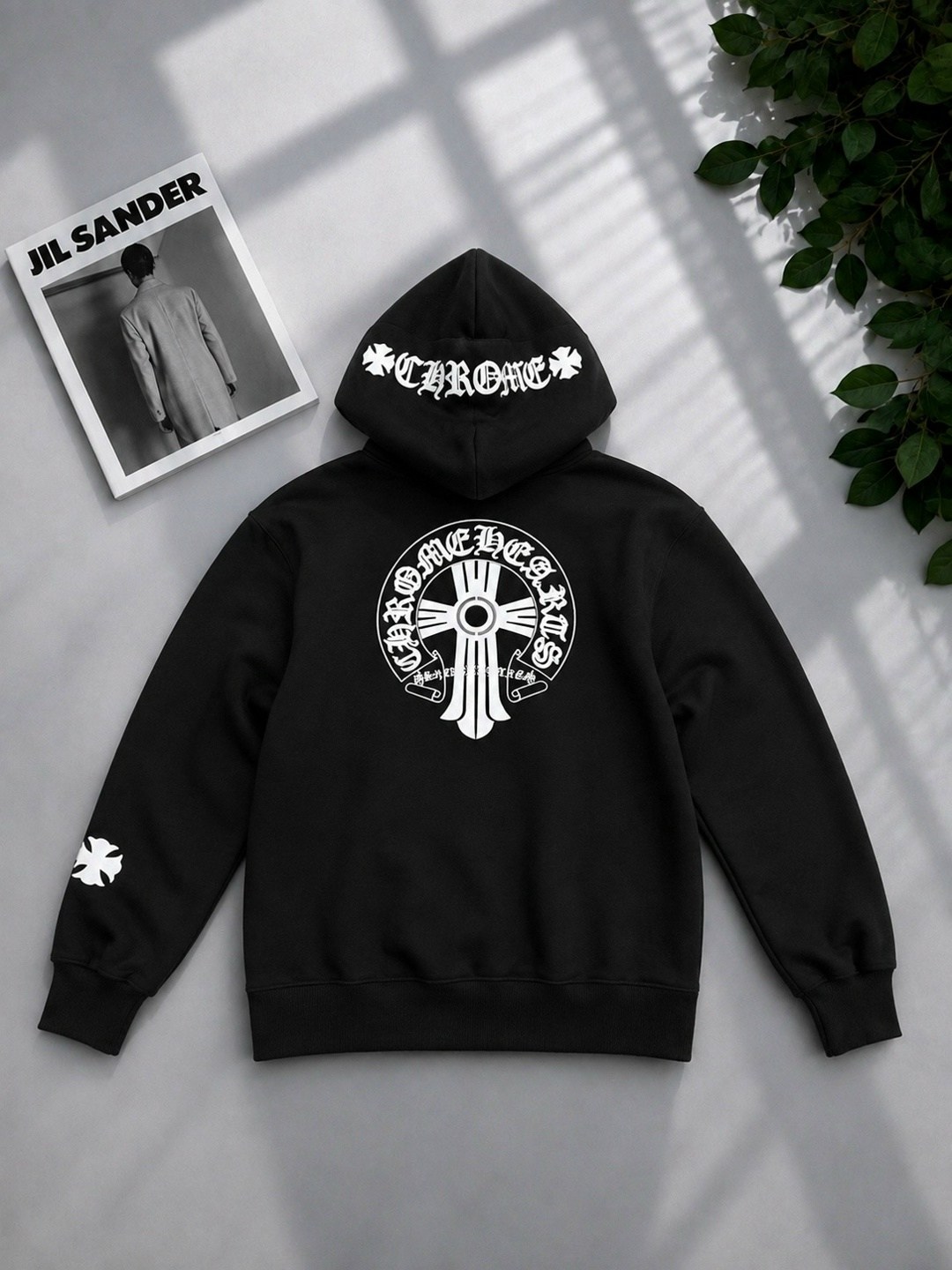 толстовка с замком и капюшоном chrome hearts,толстовка,толстовка с капюшоном,толстовка мужской,зип худи кофта chrome hearts серая