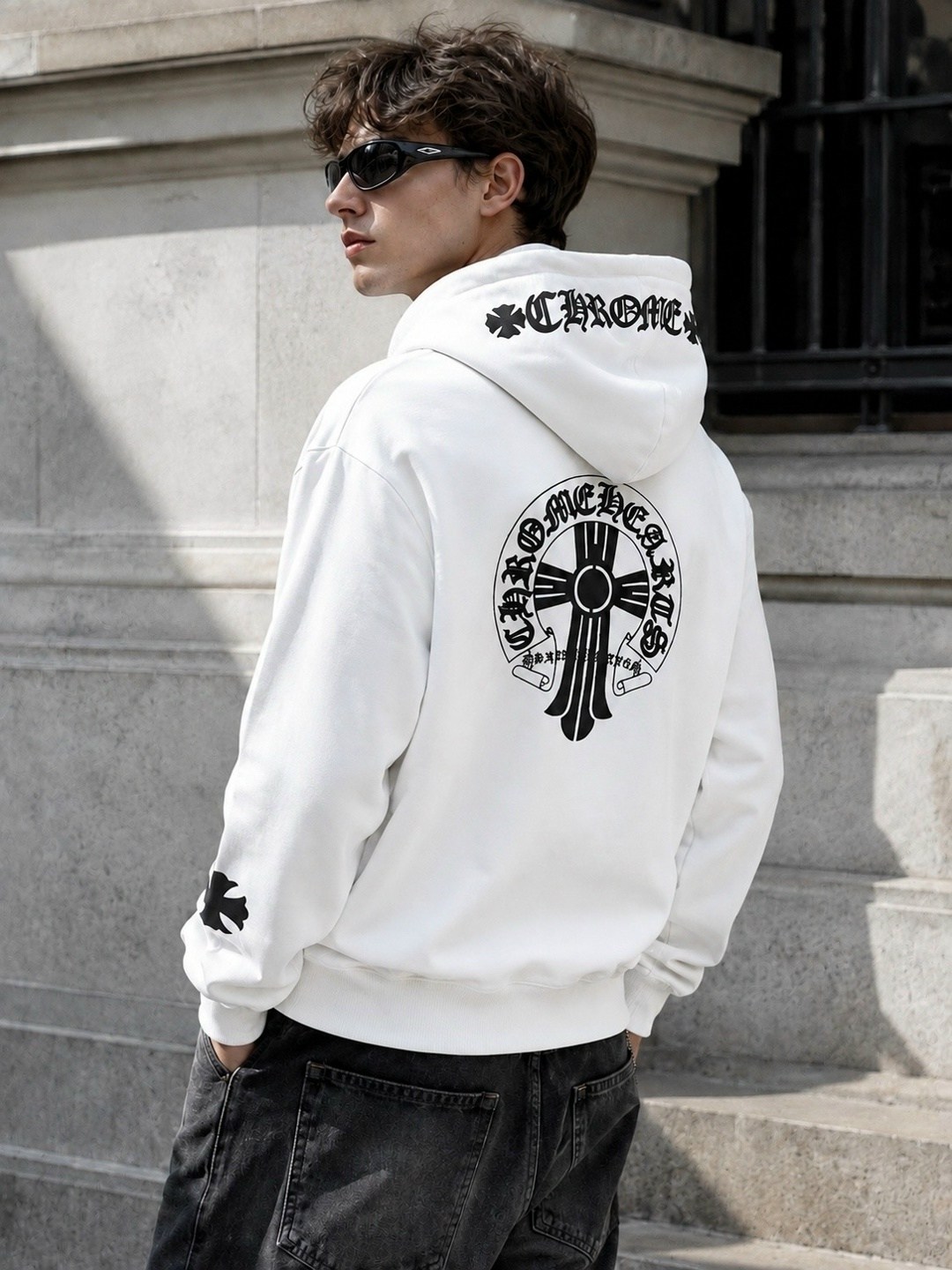 толстовка,толстовки худи,толстовка с капюшоном,мужская толстовка,chrome hearts hoodie xxl