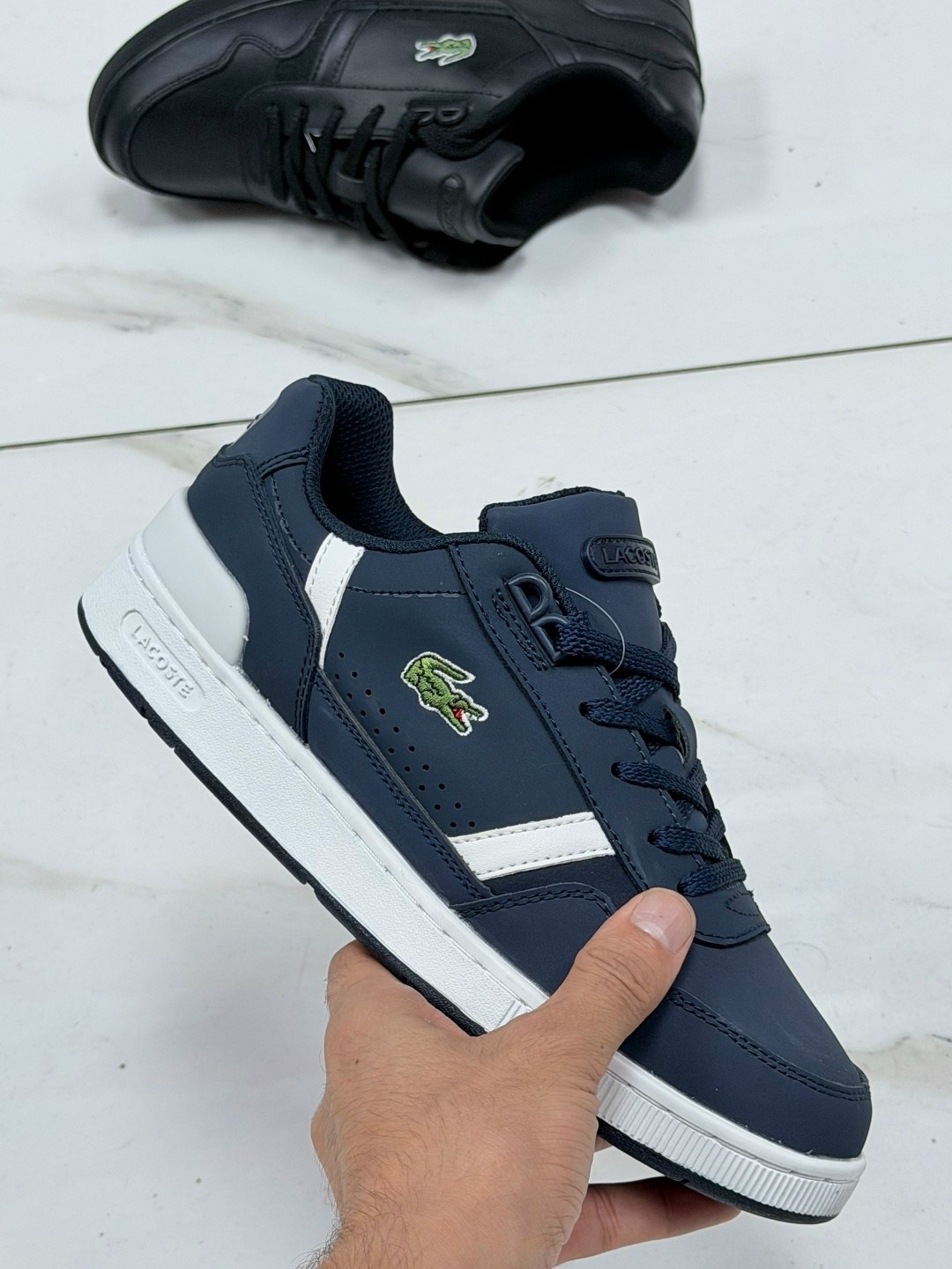 кроссовки lacoste,кеды lacoste,lacoste мужские кроссовки,мужские кроссовки lacoste t-clip set цвет синий размер 46 eu,женские кроссовки lacoste