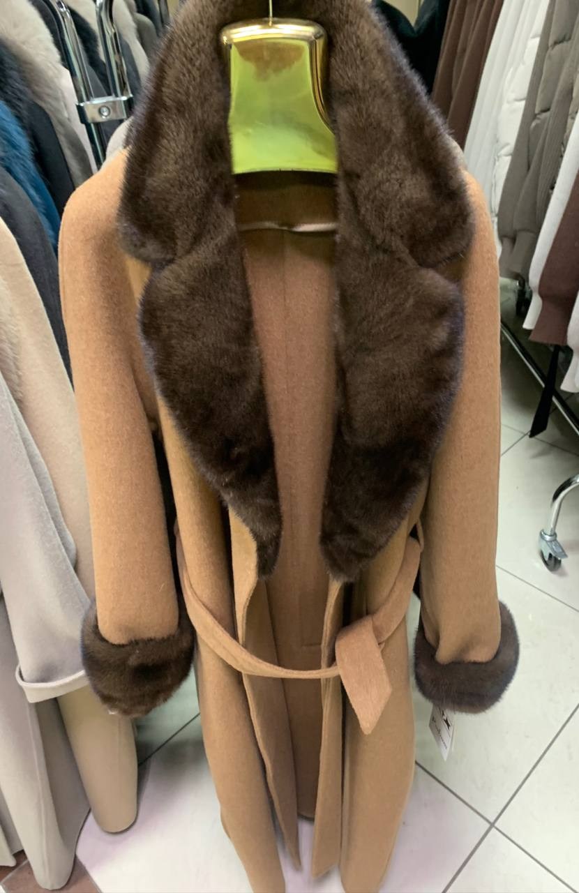 женское пальто с отделкой из меха max mara,зимнее кашемировое роскошное брендовое пальто с песцом,длинное пальто из двустороннего кашемира и шерсти,пальто с мехом,пальто зимнее