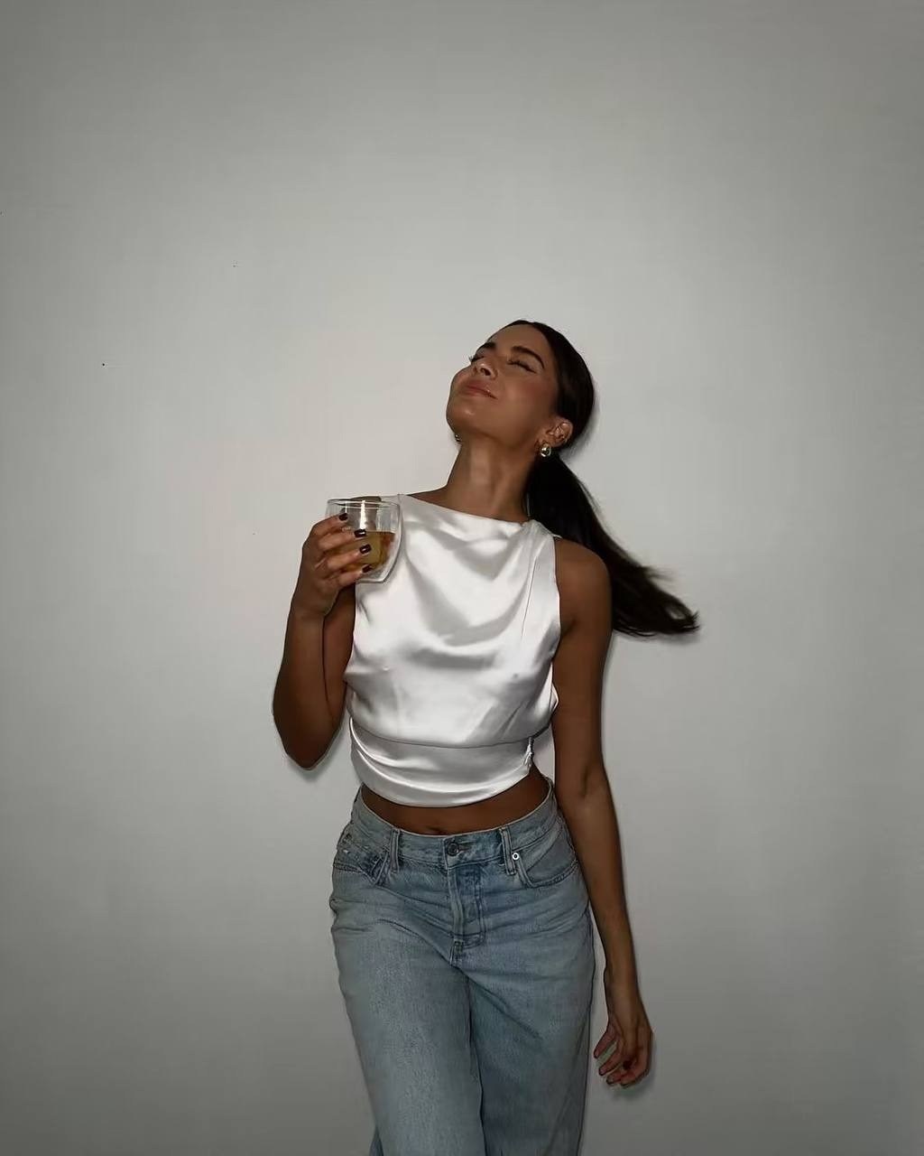 топ атласный zara,атласный топ,атласный топ с открытой спиной,женский топ с открытой спиной,женские топы