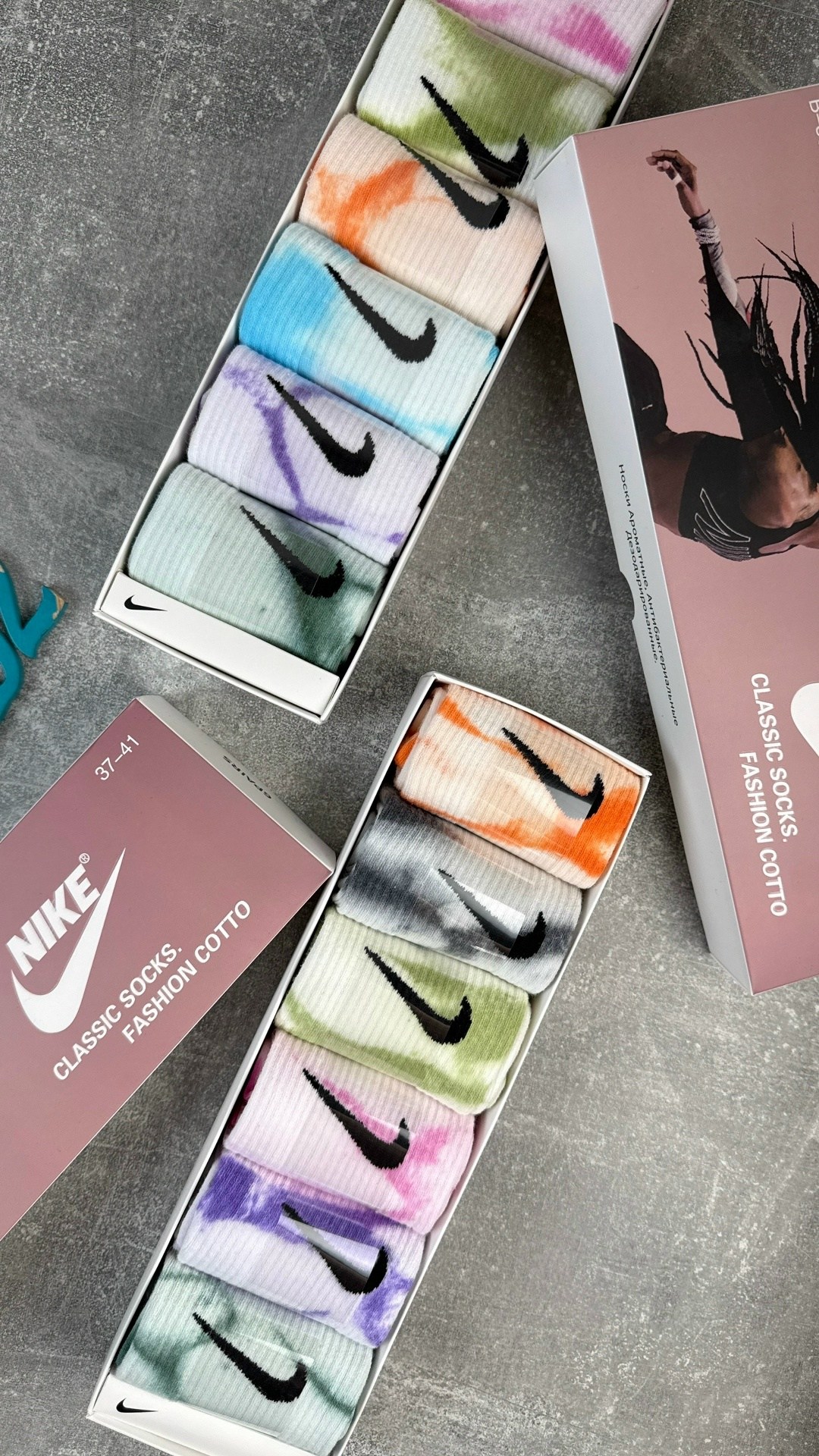 женские носки набор,комплект носков nike,подарочный набор женский носки,наборы носков,носки женские