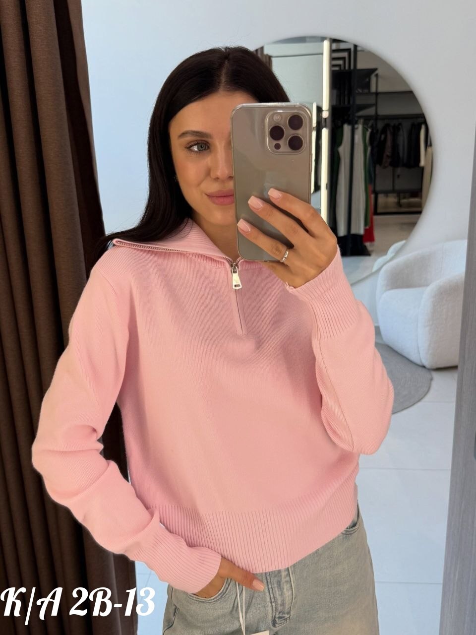 свитер с горлом на молнии оверсайз kk fashion,свитера женские,женская кофта,свитер вязаный женский,свитер с замком