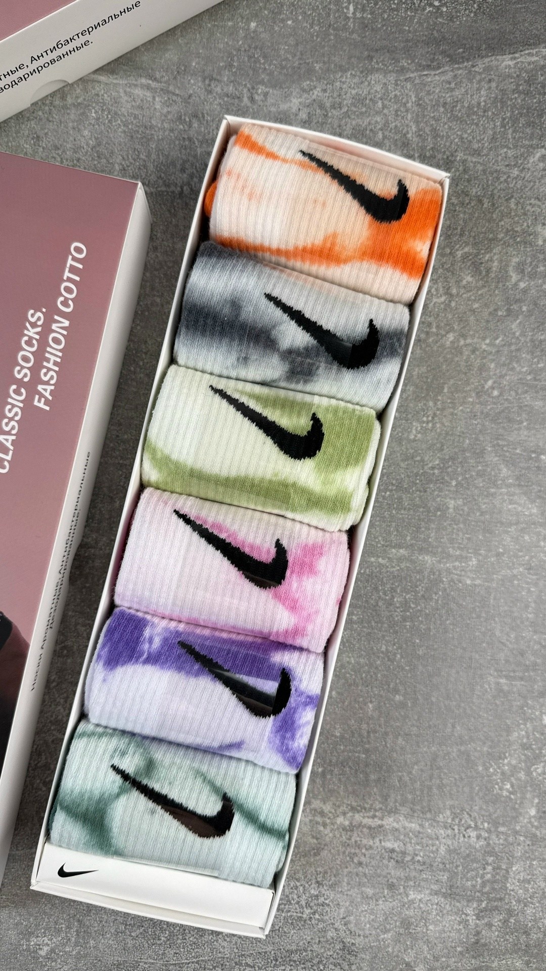 женские носки набор,комплект носков nike,подарочный набор женский носки,наборы носков,носки женские