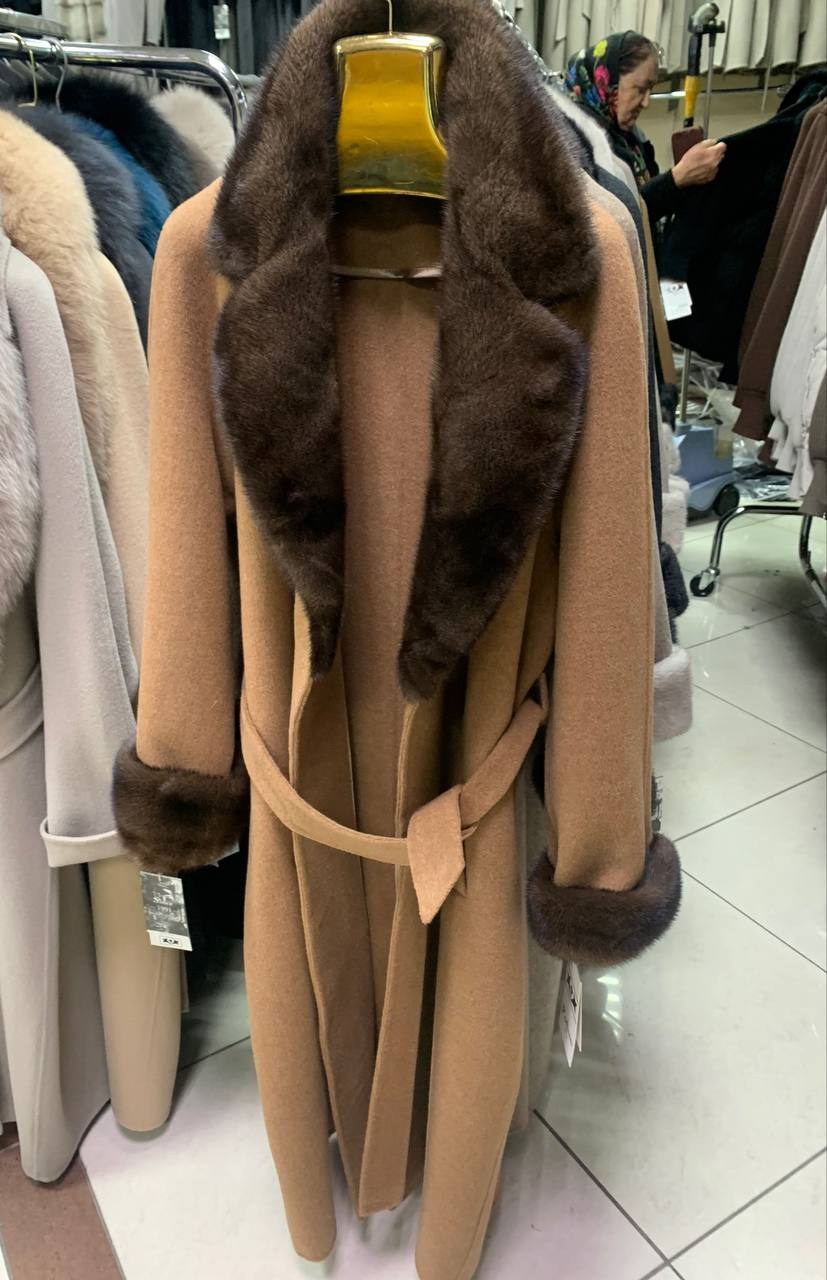 женское пальто с отделкой из меха max mara,зимнее кашемировое роскошное брендовое пальто с песцом,длинное пальто из двустороннего кашемира и шерсти,пальто с мехом,пальто зимнее