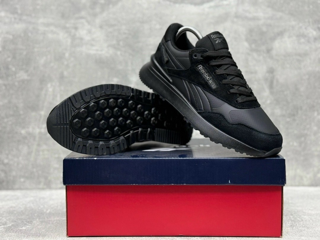 мужские кроссовки reebok,кроссовки reebok,черные кроссовки reebok,мужские кроссовки reebok cl legacy az h68650 - черные,кроссовки reebok classic leather legacy az