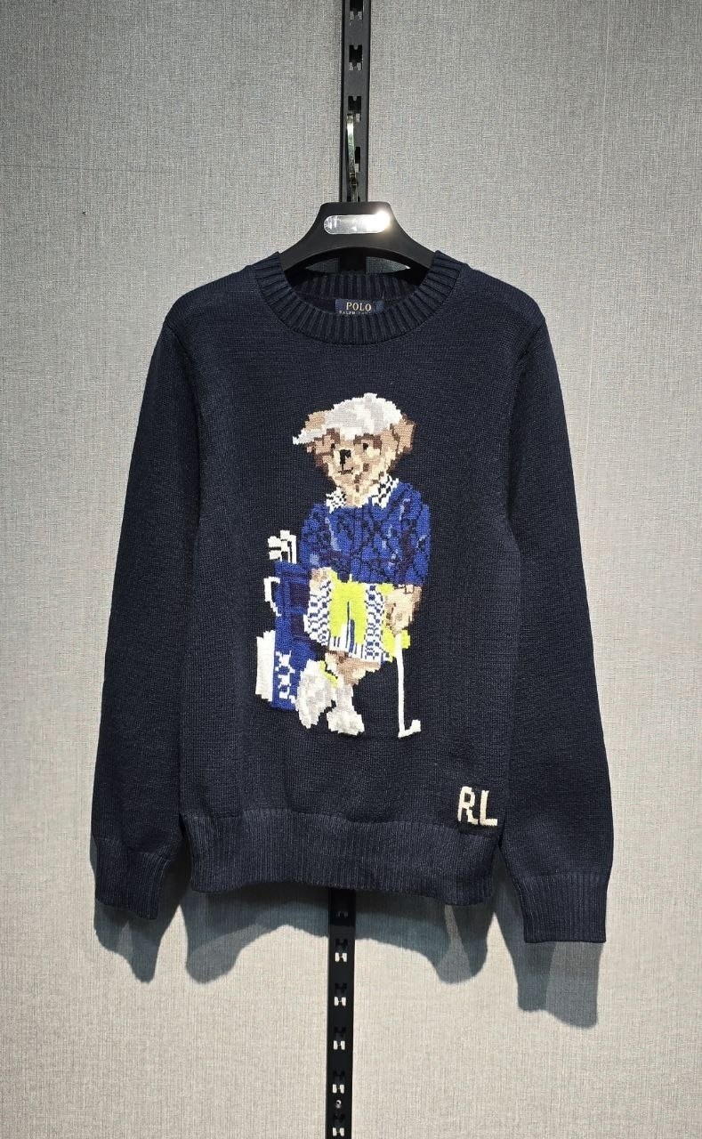 polo ralph lauren bear хлопковый свитер синий,свитер с мишкой ральф лорен,polo ralph lauren bear,свитер с утками polo ralph lauren,polo ralph lauren джемпер teddy bear синий