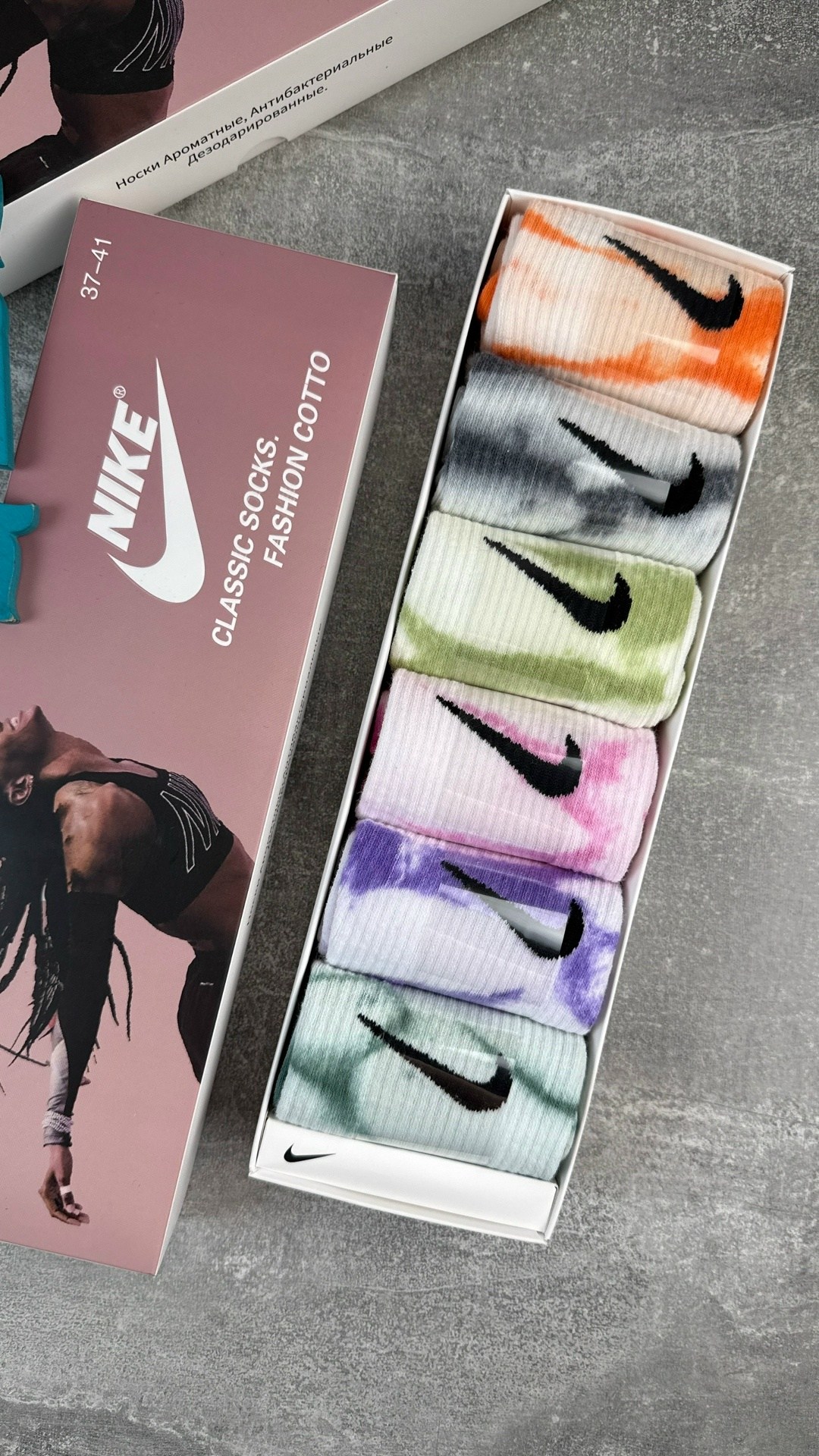 женские носки набор,комплект носков nike,подарочный набор женский носки,наборы носков,носки женские