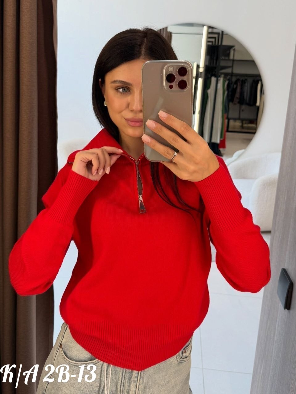 свитер с горлом на молнии оверсайз kk fashion,свитера женские,женская кофта,свитер вязаный женский,свитер с замком
