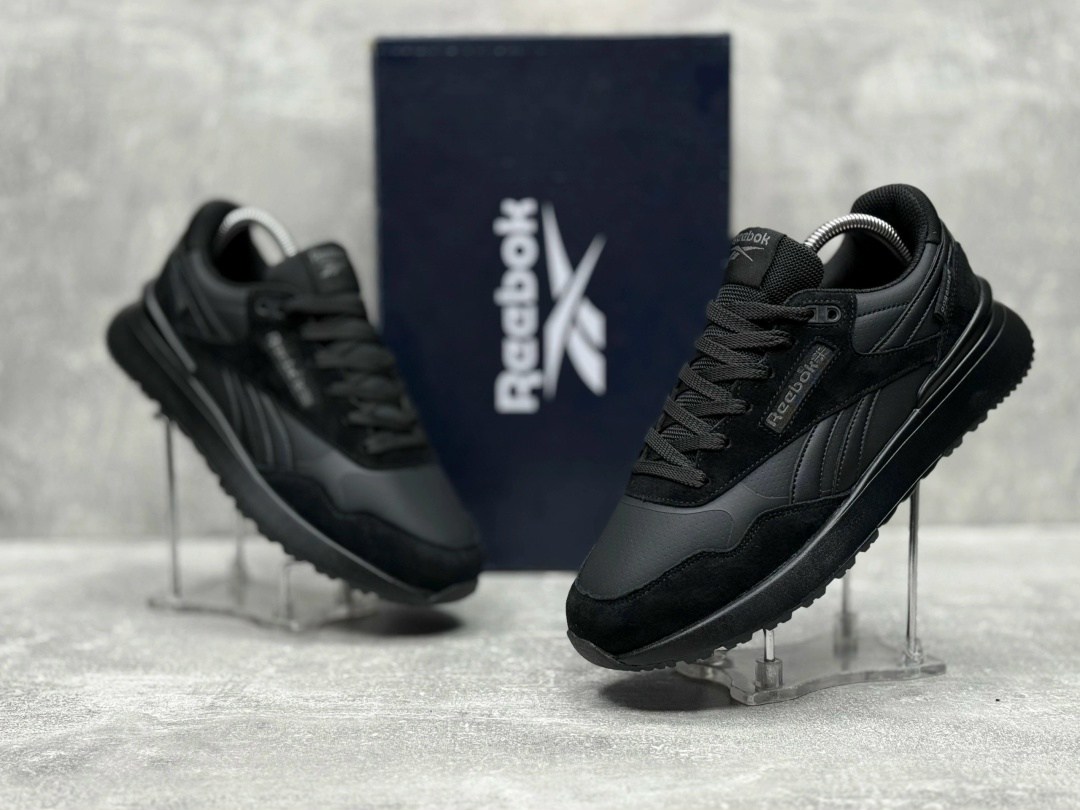 мужские кроссовки reebok,кроссовки reebok,черные кроссовки reebok,мужские кроссовки reebok cl legacy az h68650 - черные,кроссовки reebok classic leather legacy az