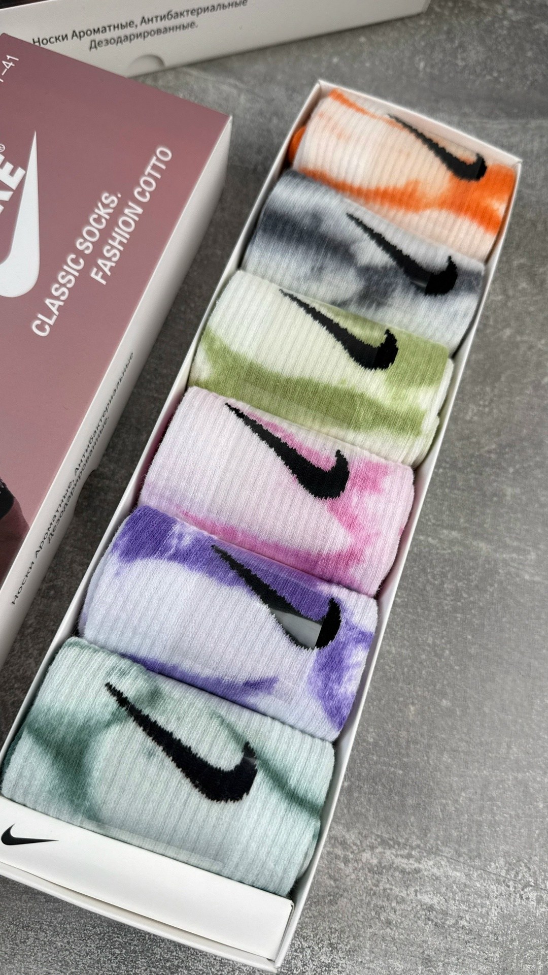 женские носки набор,комплект носков nike,подарочный набор женский носки,наборы носков,носки женские