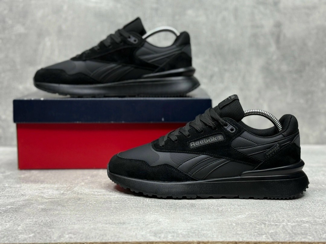 мужские кроссовки reebok,кроссовки reebok,черные кроссовки reebok,мужские кроссовки reebok cl legacy az h68650 - черные,кроссовки reebok classic leather legacy az