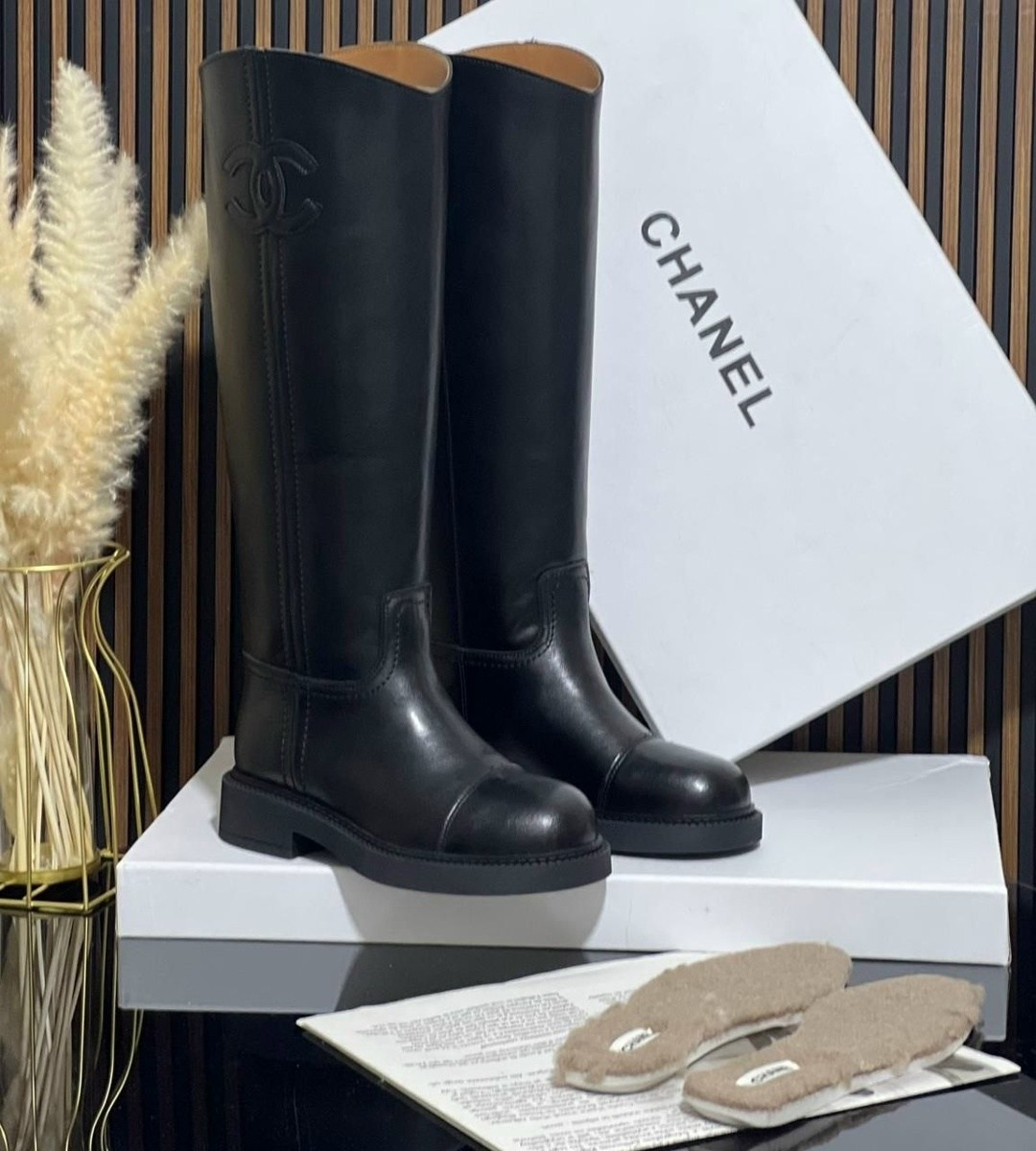 сапоги chanel,сапоги шанель,сапоги,женские сапоги,кожаные сапоги