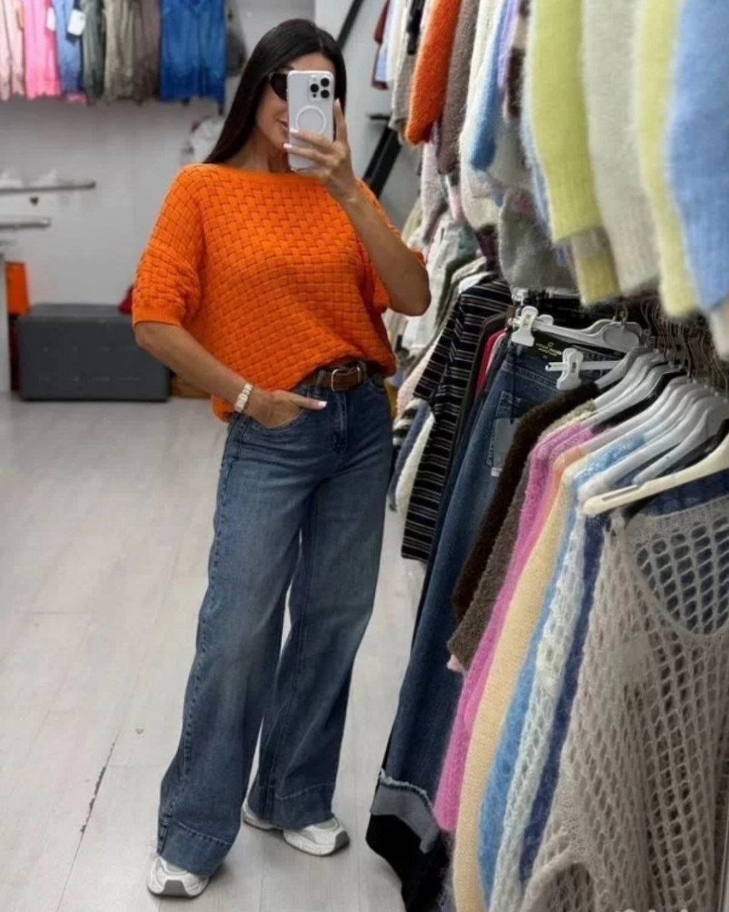 свитер оверсайз вязаный длинный кк fashion,свитер женский,вязаный женский свитер,вязаные свитера,свитер вязаный оверсайз удлиненный джемпер clothing planet