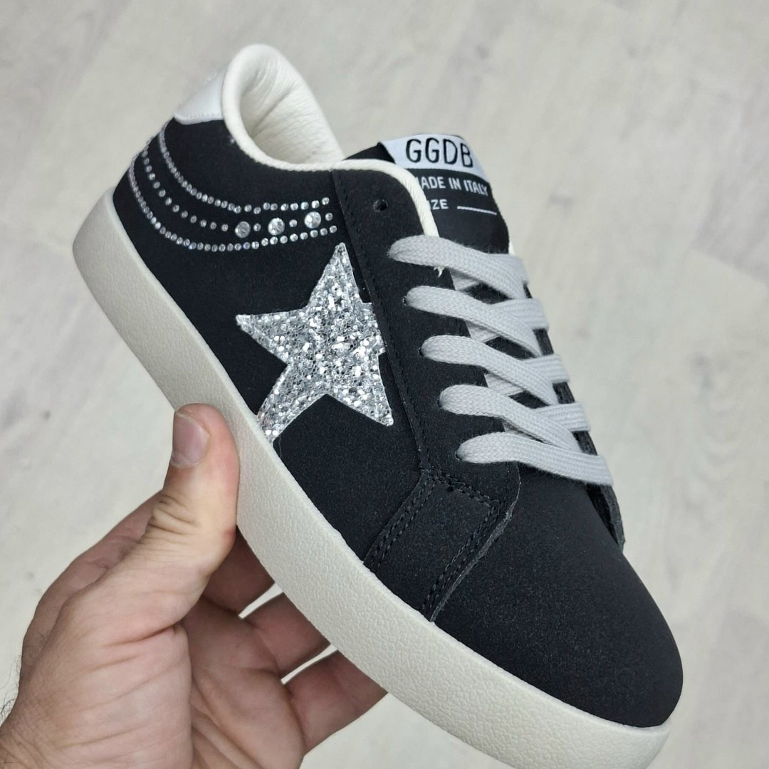 ,golden goose кеды hi star на платформе черный,кеды golden goose,кроссовки golden goose, женская