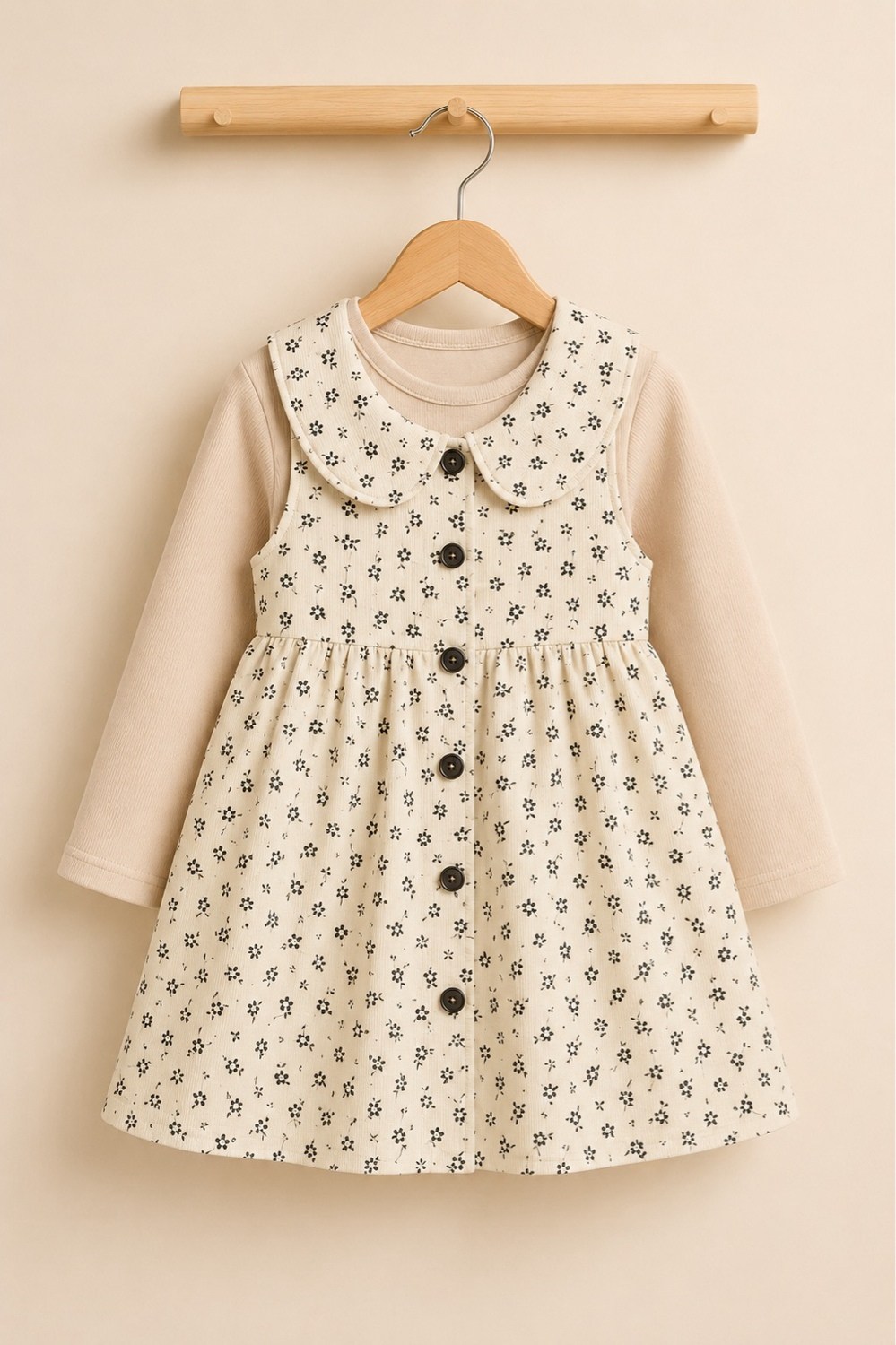 платье для девочки minaku cotton collection бежевое рост 92 см,платье для девочек,повседневные платья,платье для малыша,детская платье