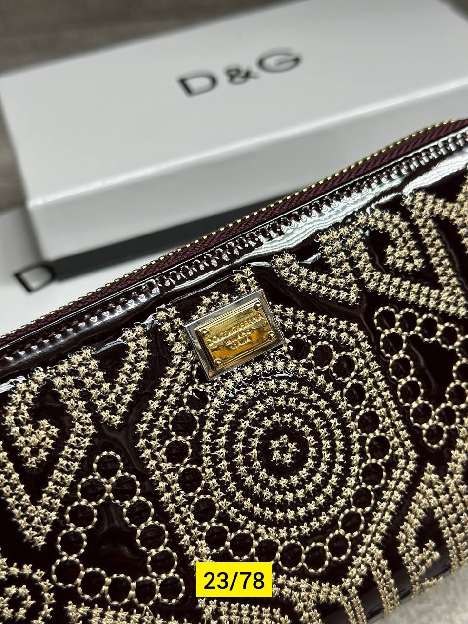 кошелек лакированный d&g,кошелек дольче габбана,женские кошельки,кошелёк дольче габбана с вышивкой,кошелёк dolce & gabbana