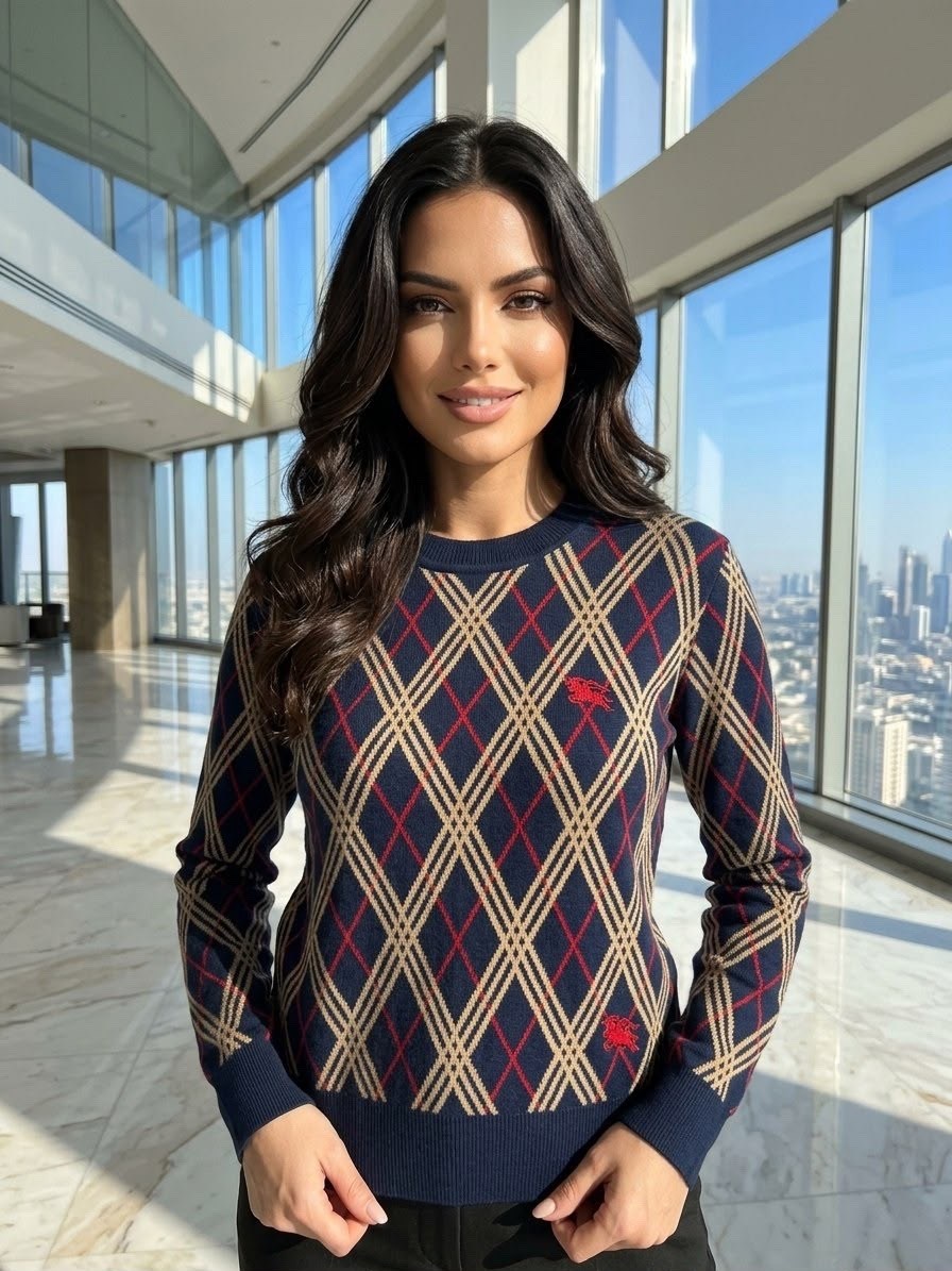 свитер классический,свитер burberry,свитер,свитер в клетку,свитер вязаный