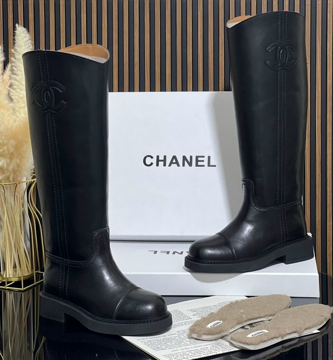 сапоги chanel,сапоги шанель,сапоги,женские сапоги,кожаные сапоги