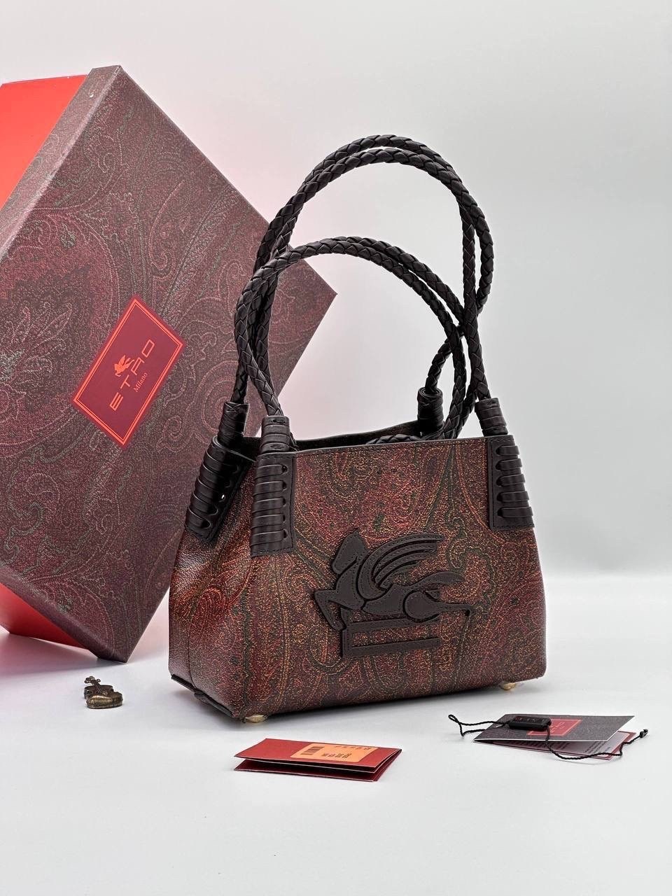 сумка,etro средняя сумка-тоут paisley libra коричневый,женская сумка,сумки женские брендовые,сумка etro