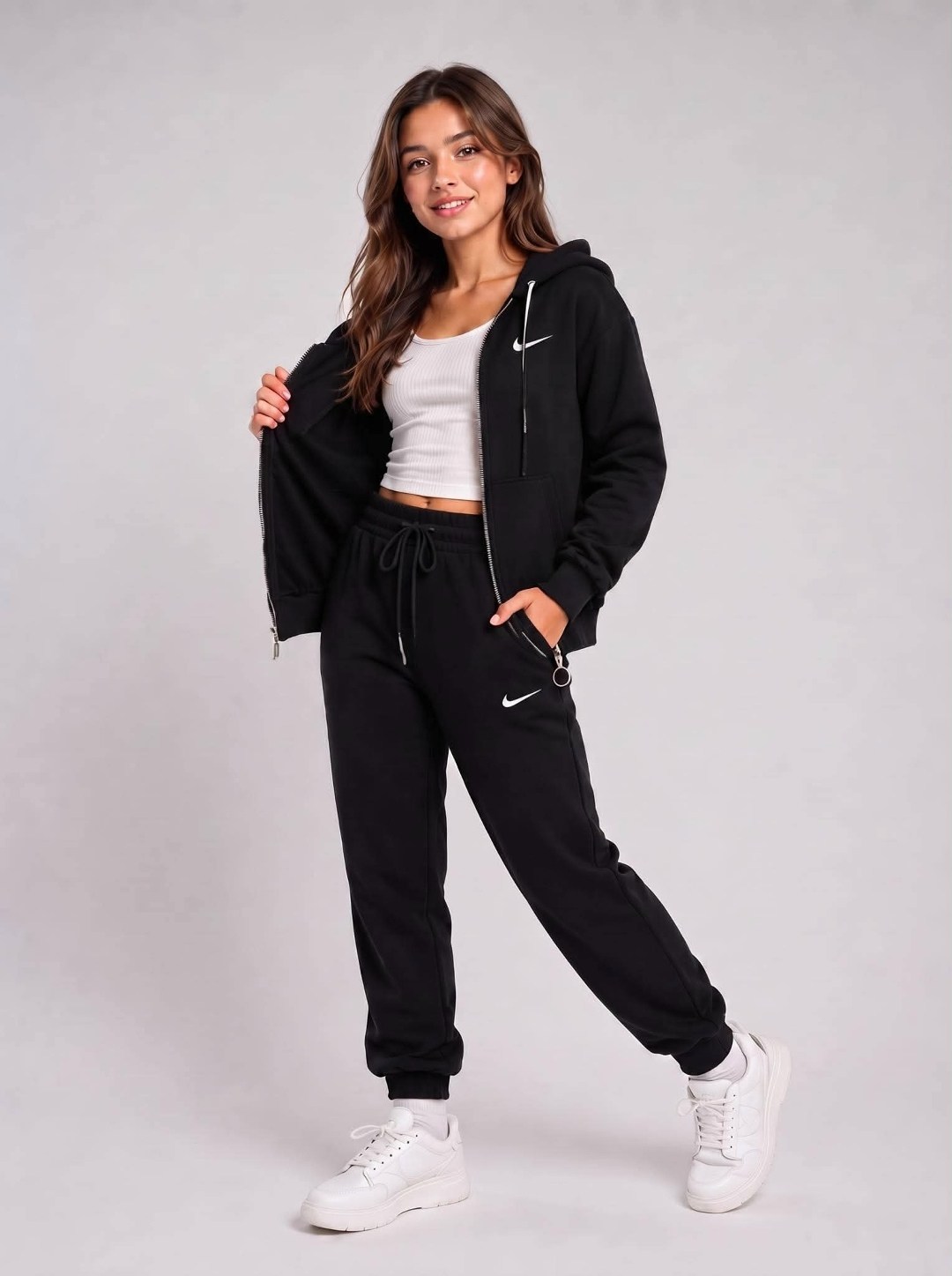 спортивный костюм найк женский черный,спортивный костюм nike женский,спортивный костюм,женский спортивный костюм,спортивные костюмы на флисе