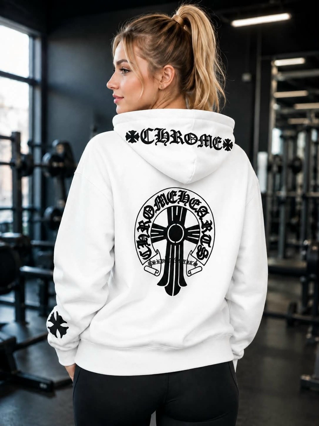 худи "chrome hearts",chrome hearts hoodie,толстовка chrome hearts,толстовка с капюшоном,chrome hearts women's hoodie