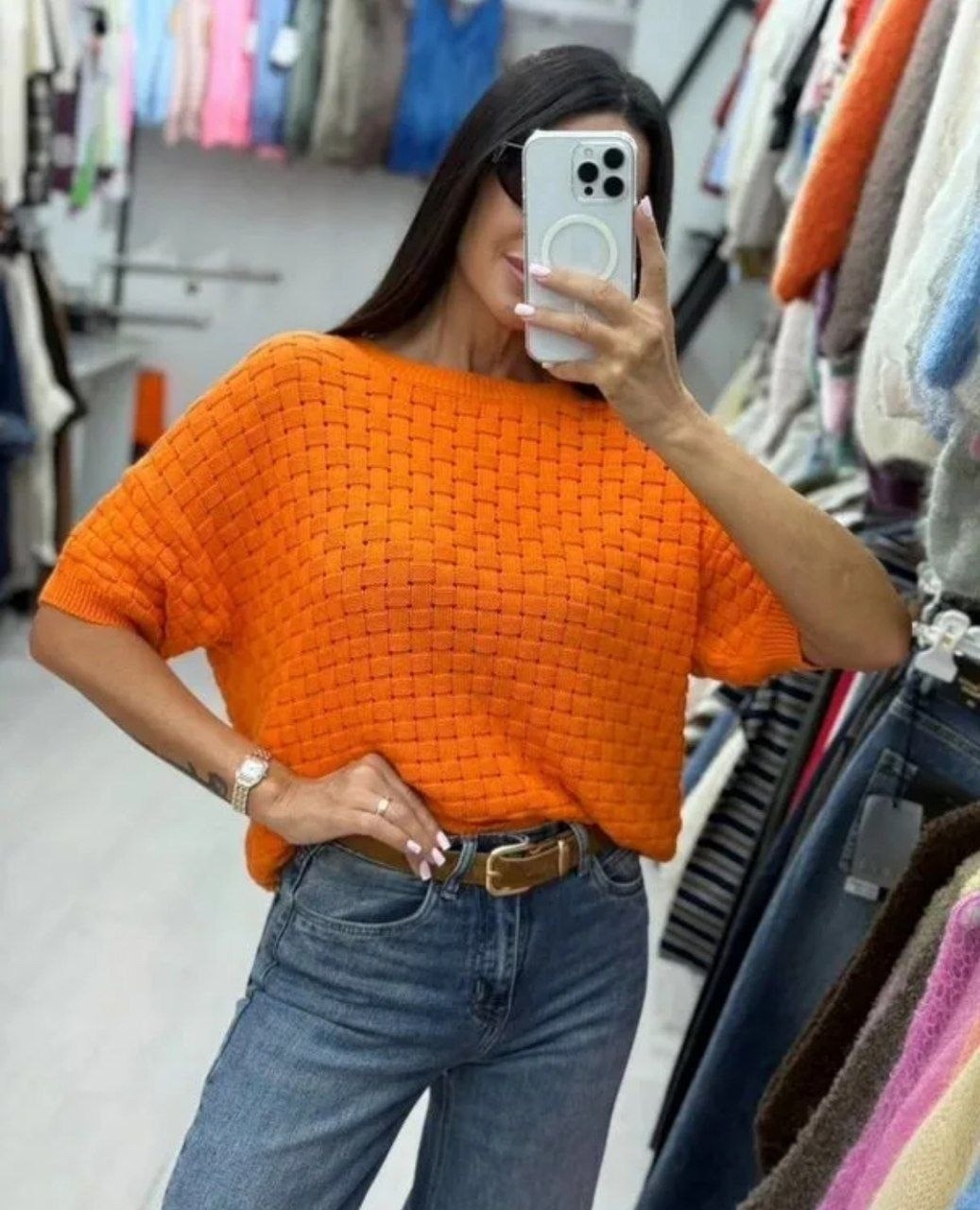 свитер оверсайз вязаный длинный кк fashion,свитер женский,вязаный женский свитер,вязаные свитера,свитер вязаный оверсайз удлиненный джемпер clothing planet