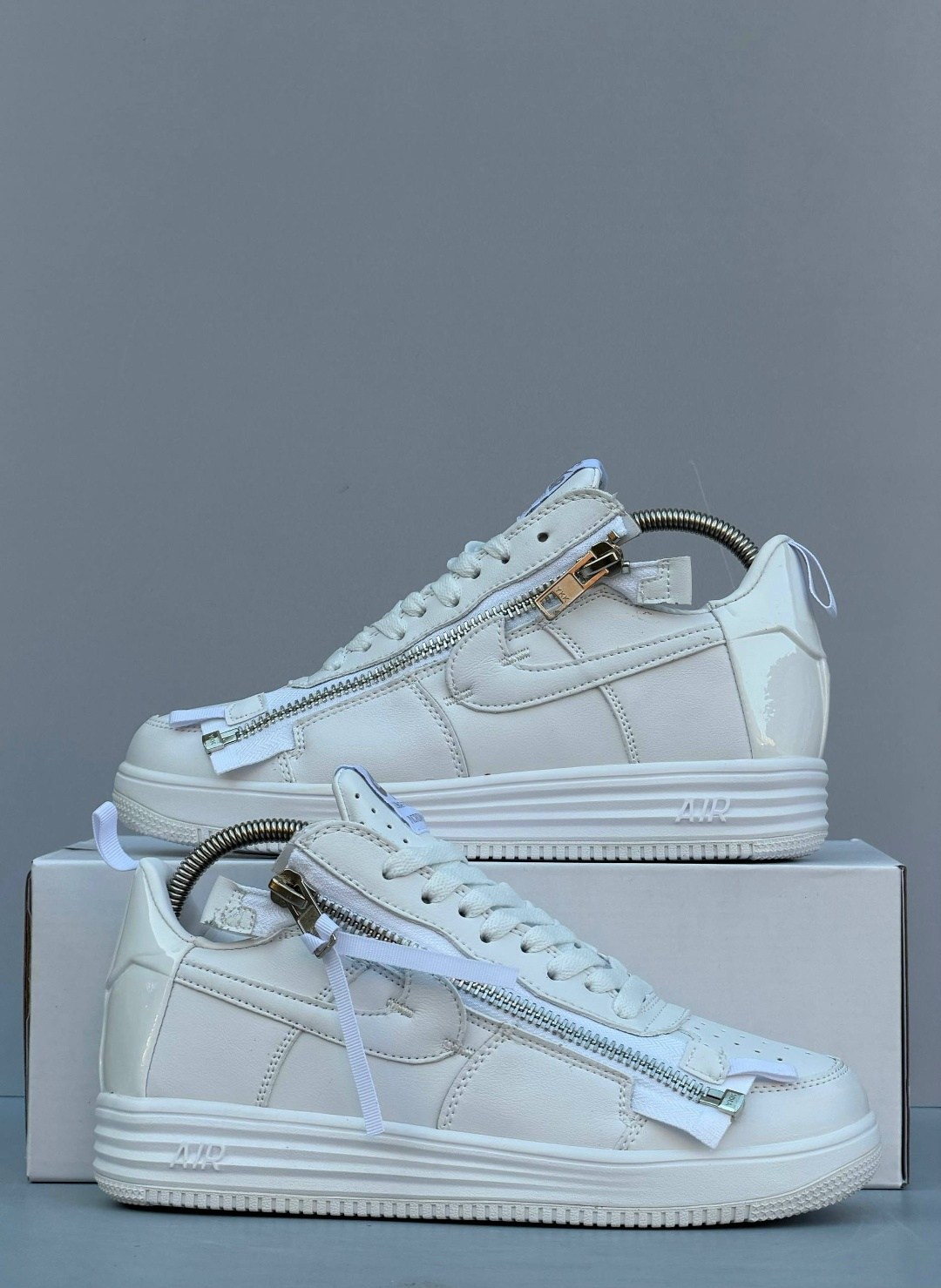 кроссовки nike acronym x lunar force 1 af100 белый,acronym x nike lunar force 1,кроссовки-acronym x lunar force 1 nike,мужские кроссовки для скейтбординга nike lunar force 1 с молнией белый,кроссовки