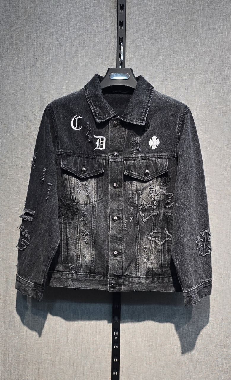 джинсовая куртка chrome hearts,мужская джинсовая куртка,джинсовая куртка,модные джинсовые куртки,джинсовая куртка филипп плейн