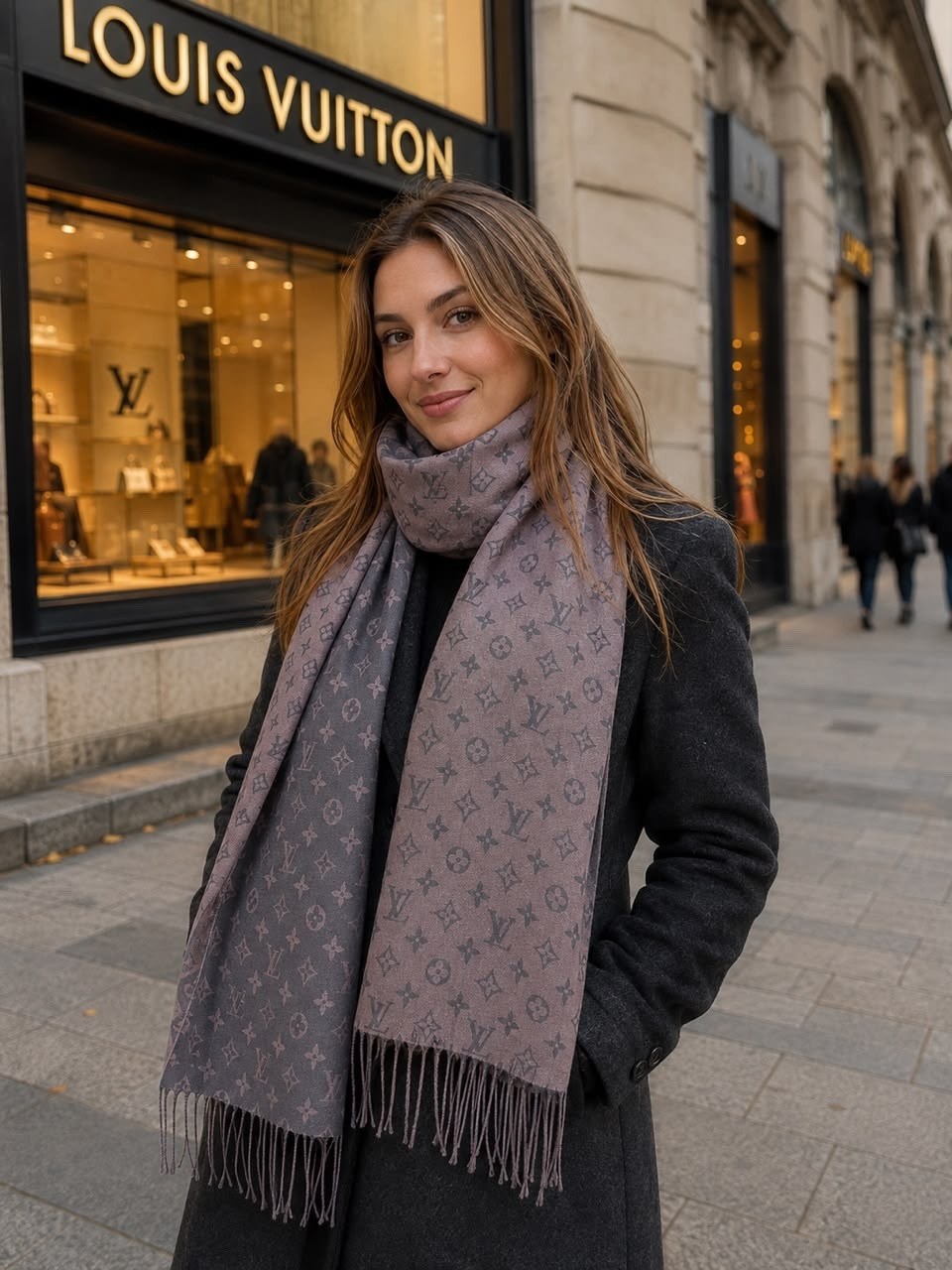 шарф louis vuitton,шарф зимний осенний палантин кашемир теплый длинный louis vuitton,палантин шарф женский кашемировый тёплый,платок луи виттон,шарф луи виттон